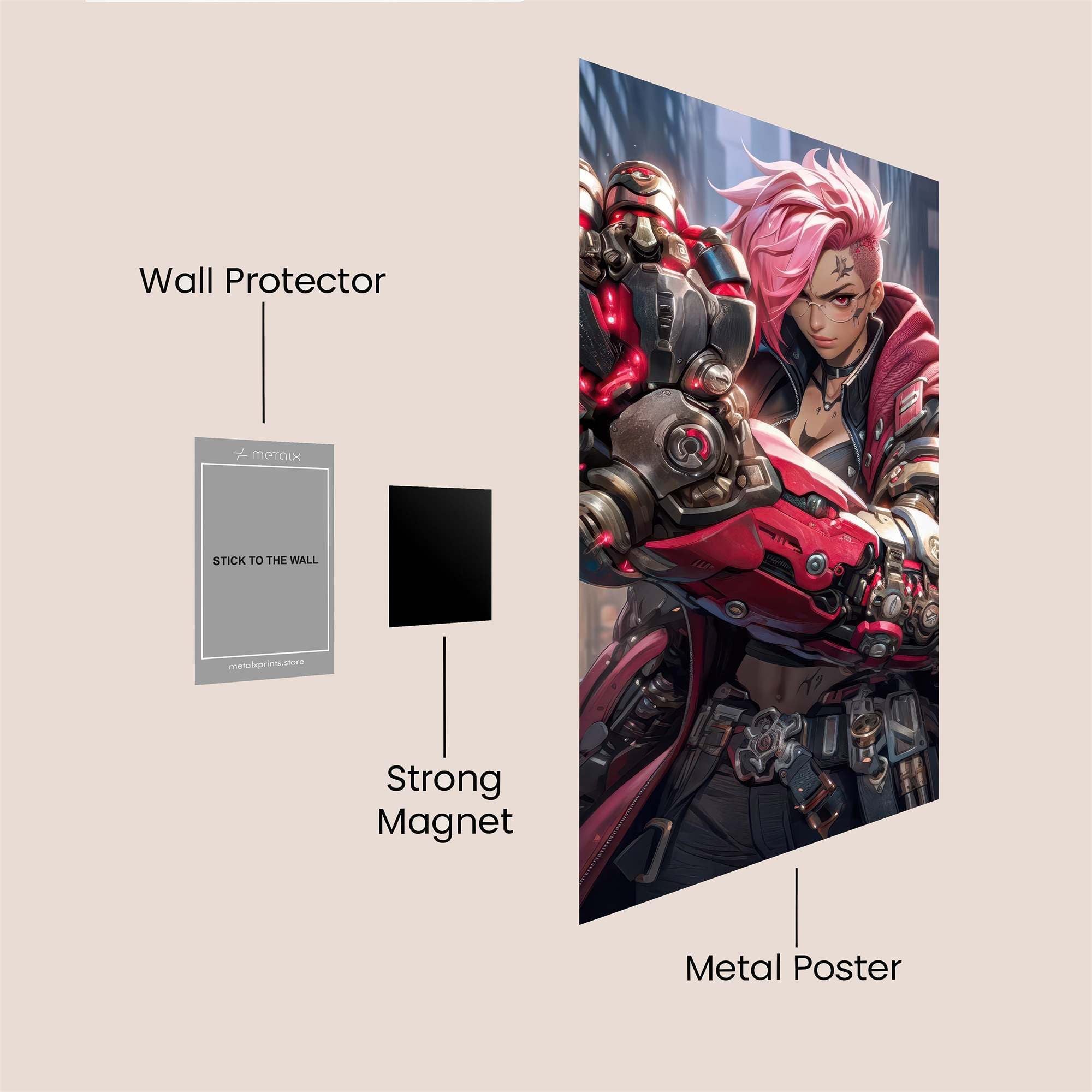 Cyber Rebel Safe Wall Magnetic / M