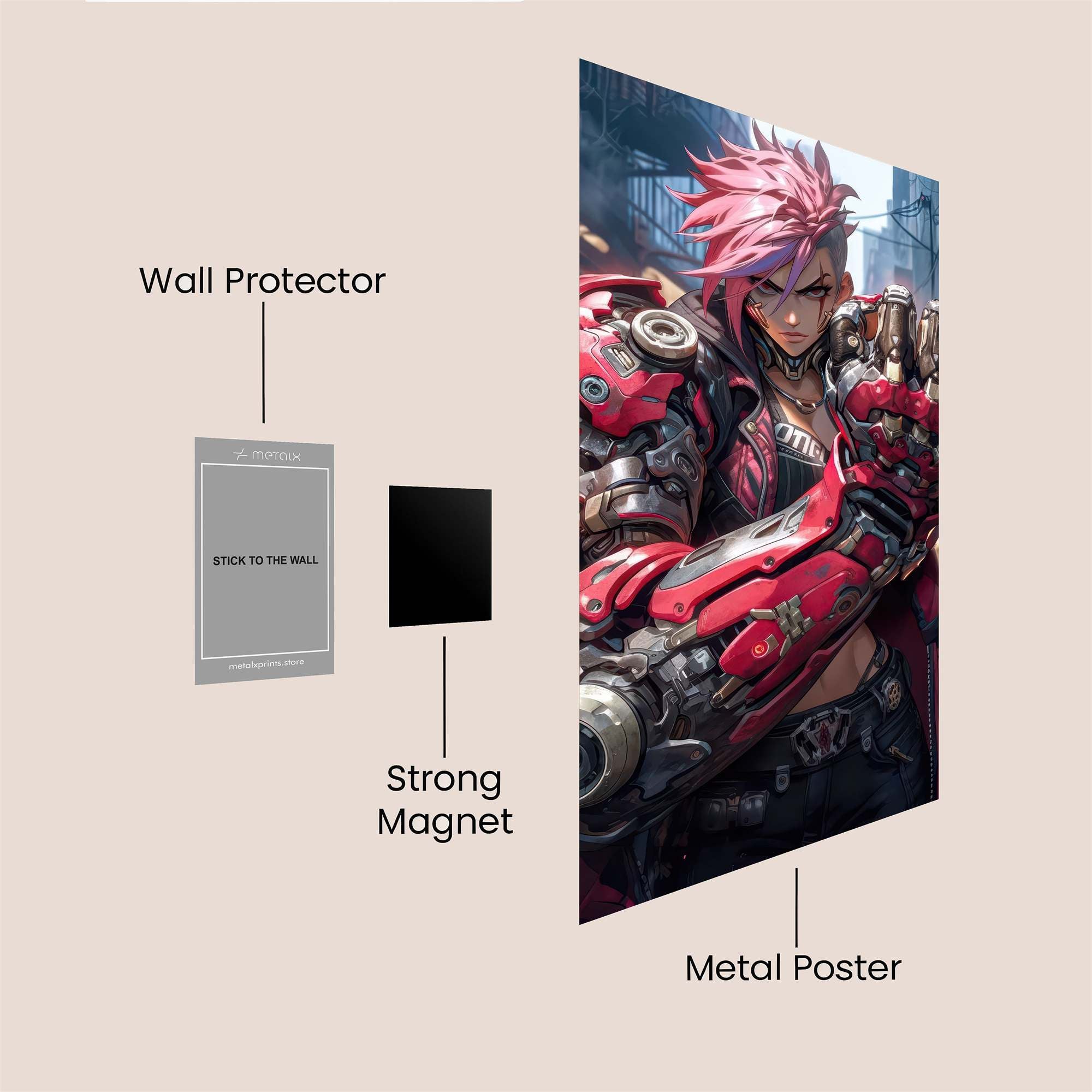 Cyberpunk Rage Safe Wall Magnetic / M