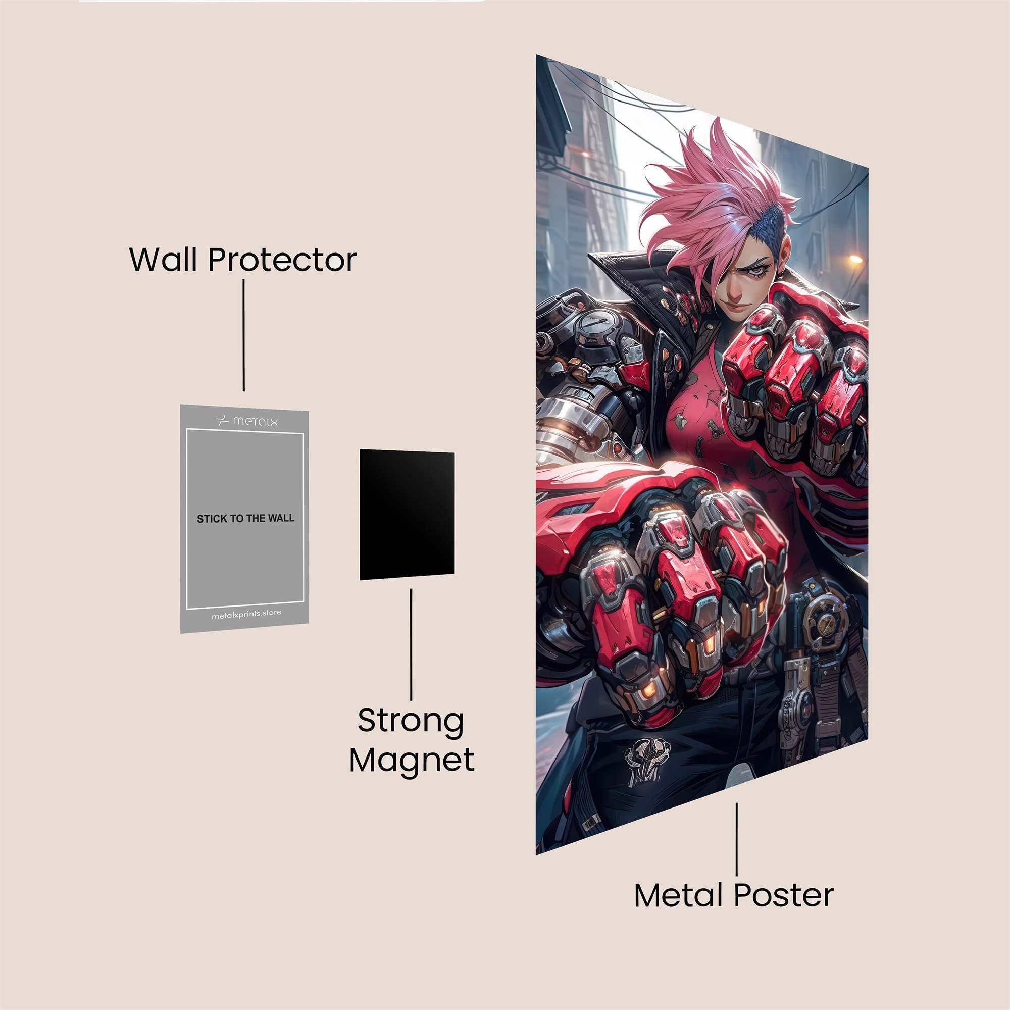 Cyberpunk Fury Safe Wall Magnetic / M