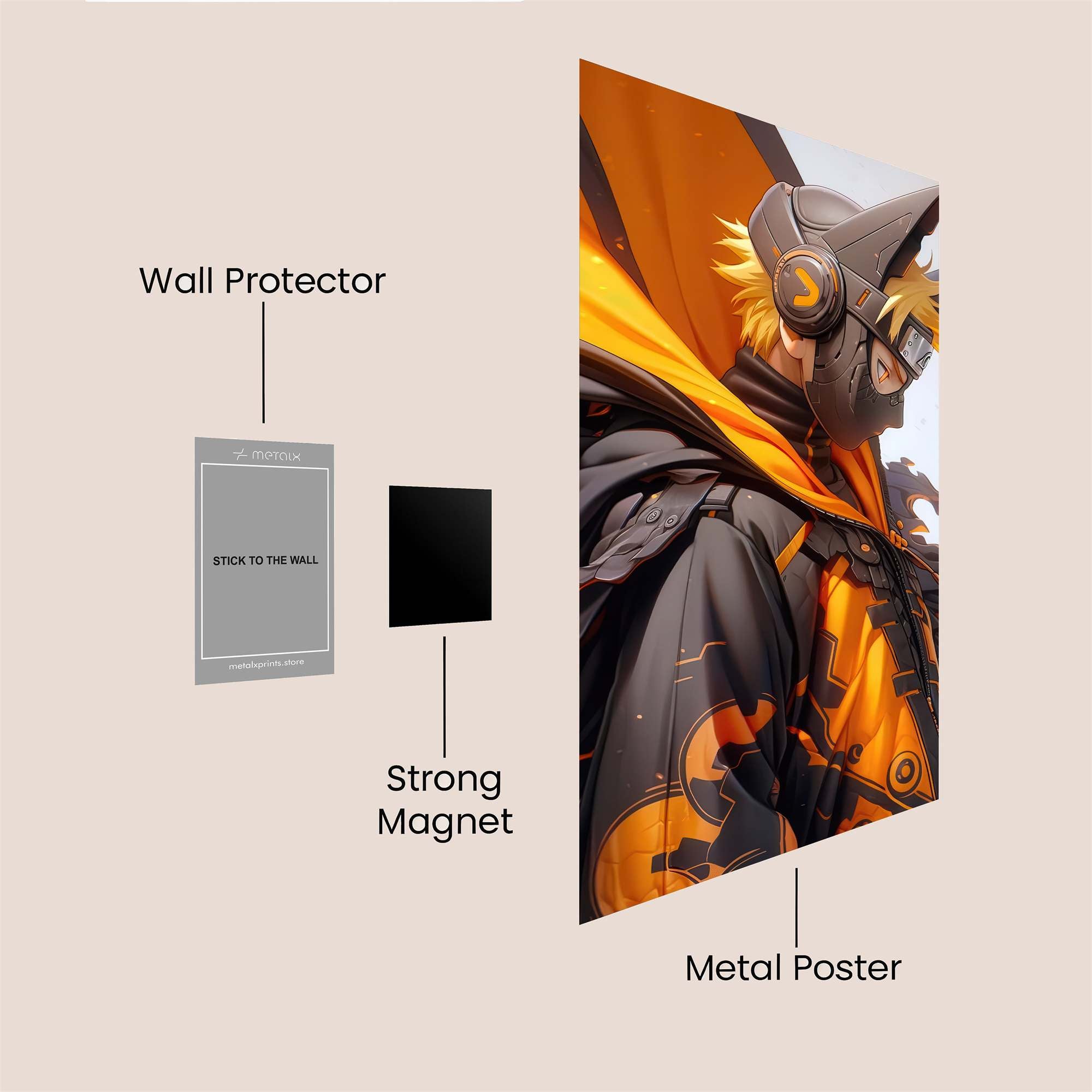 Naruto Enigmatic Safe Wall Magnetic / M