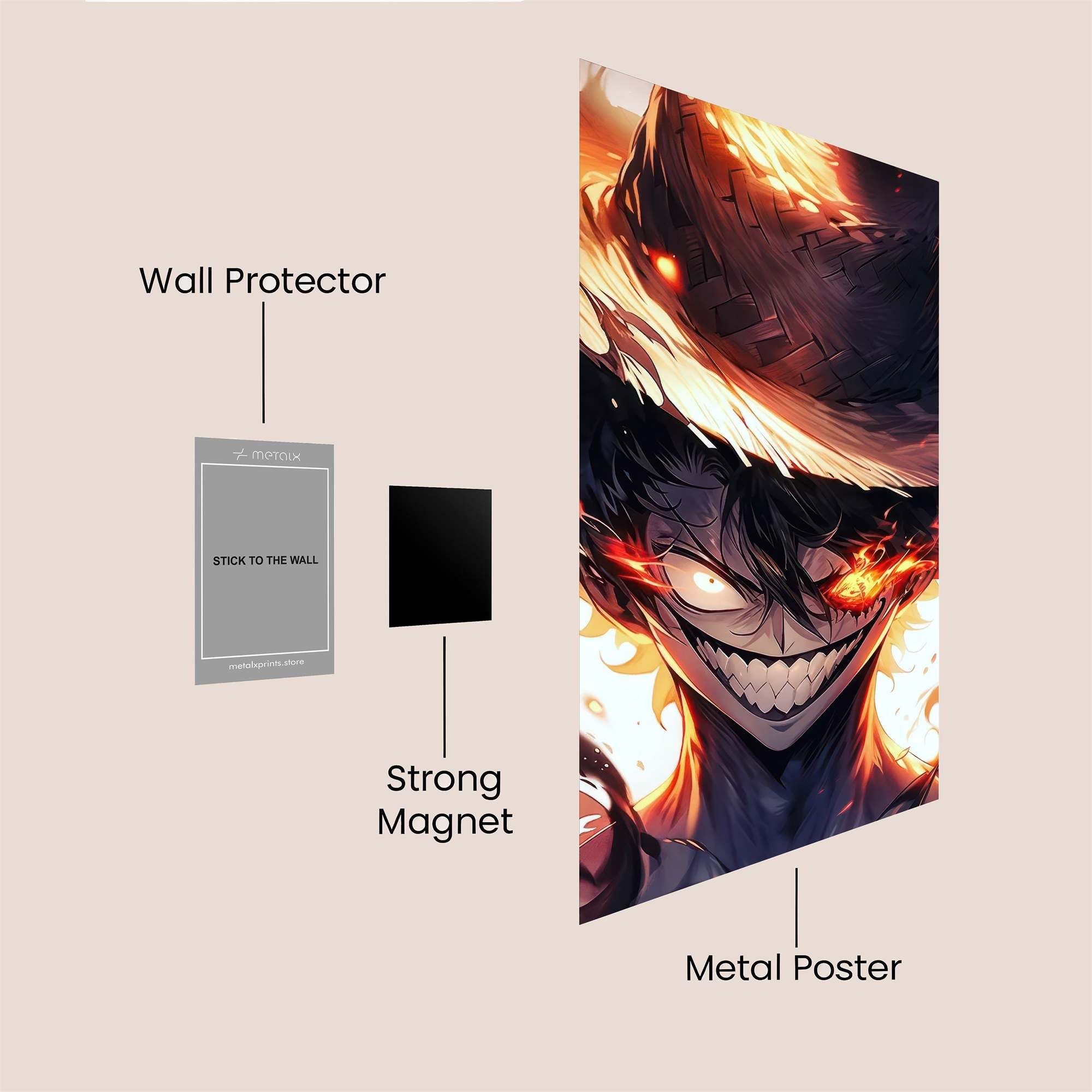 Luffy Inferno Safe Wall Magnetic / M