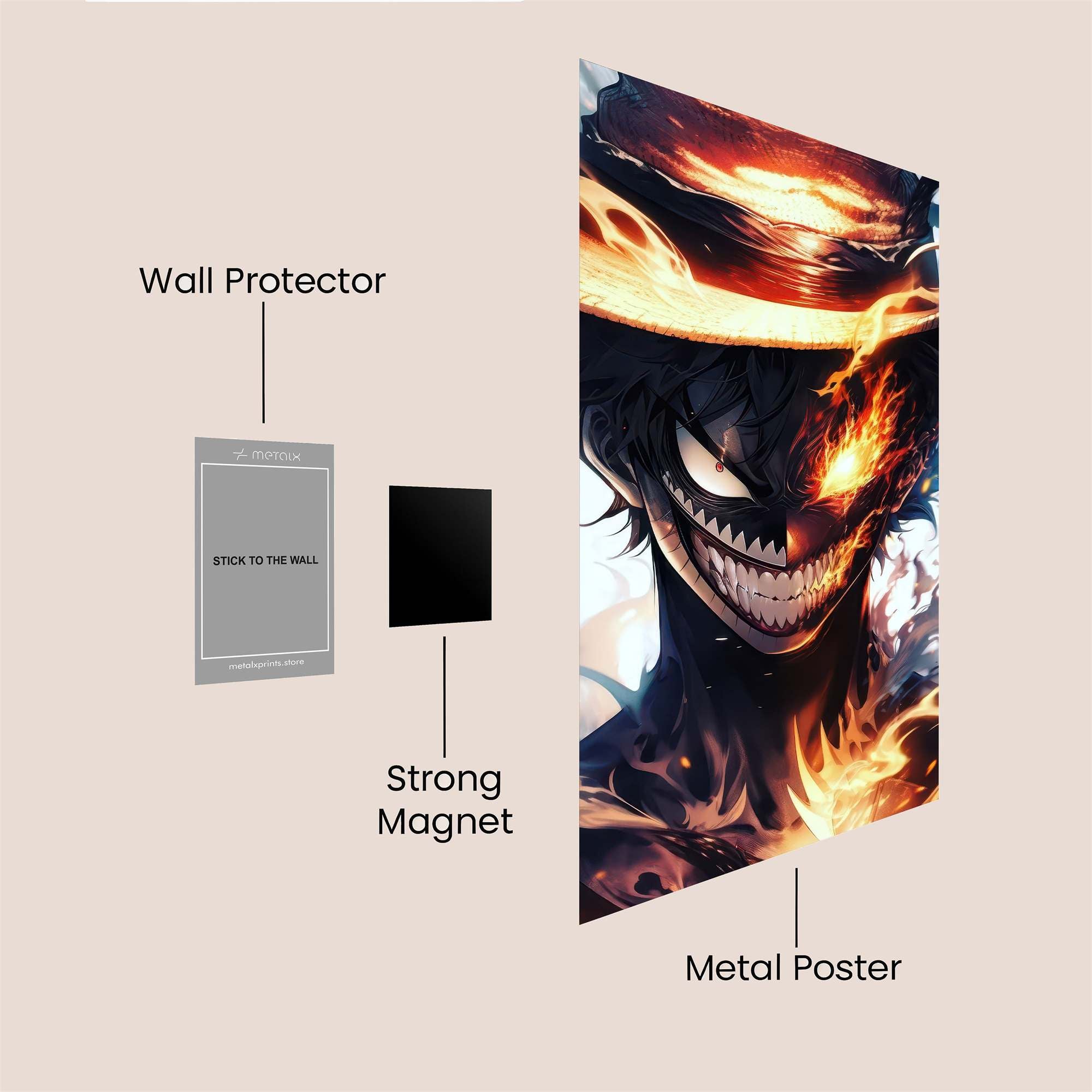 Fire Grin Safe Wall Magnetic / M