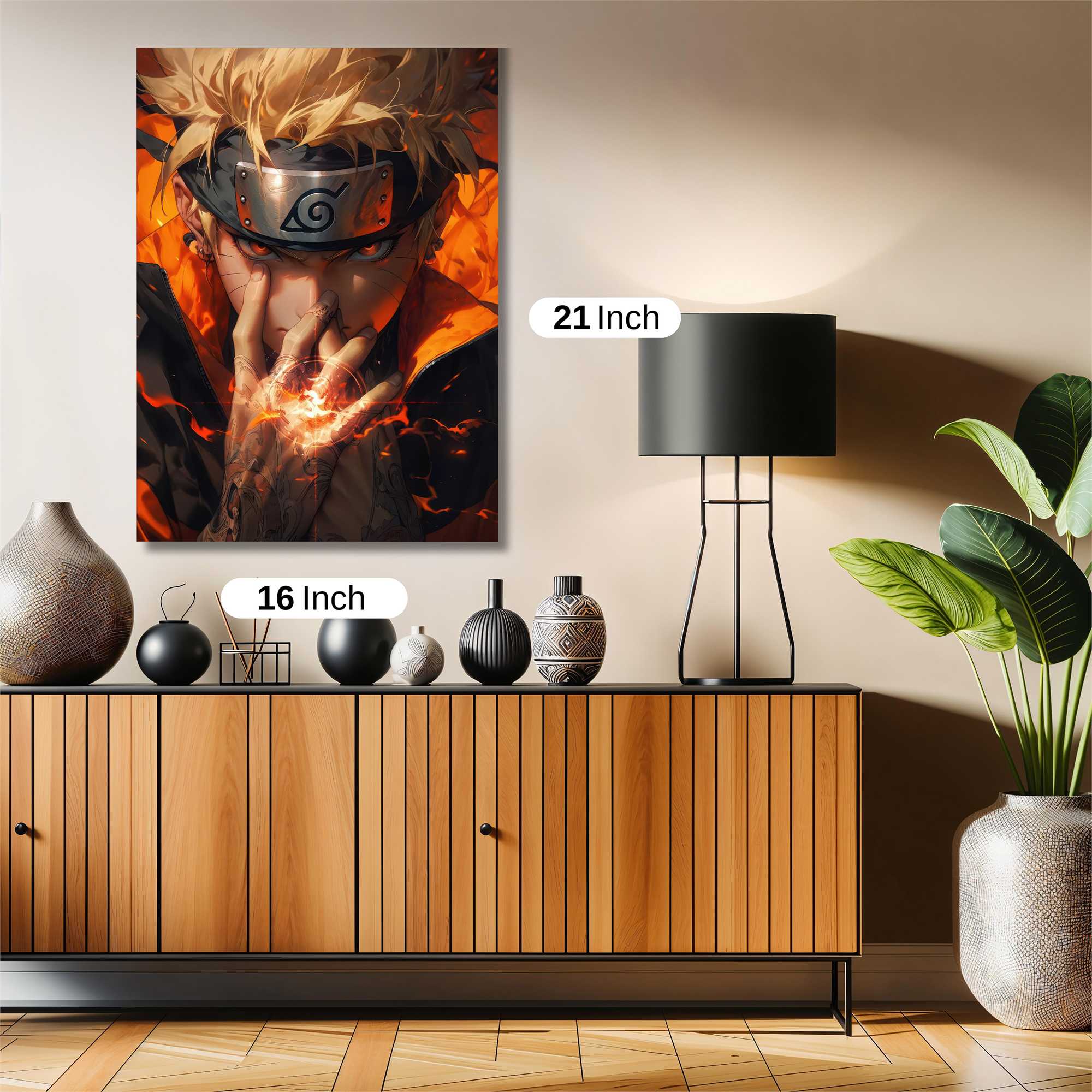 Naruto Fiery Safe Wall Magnetic / M