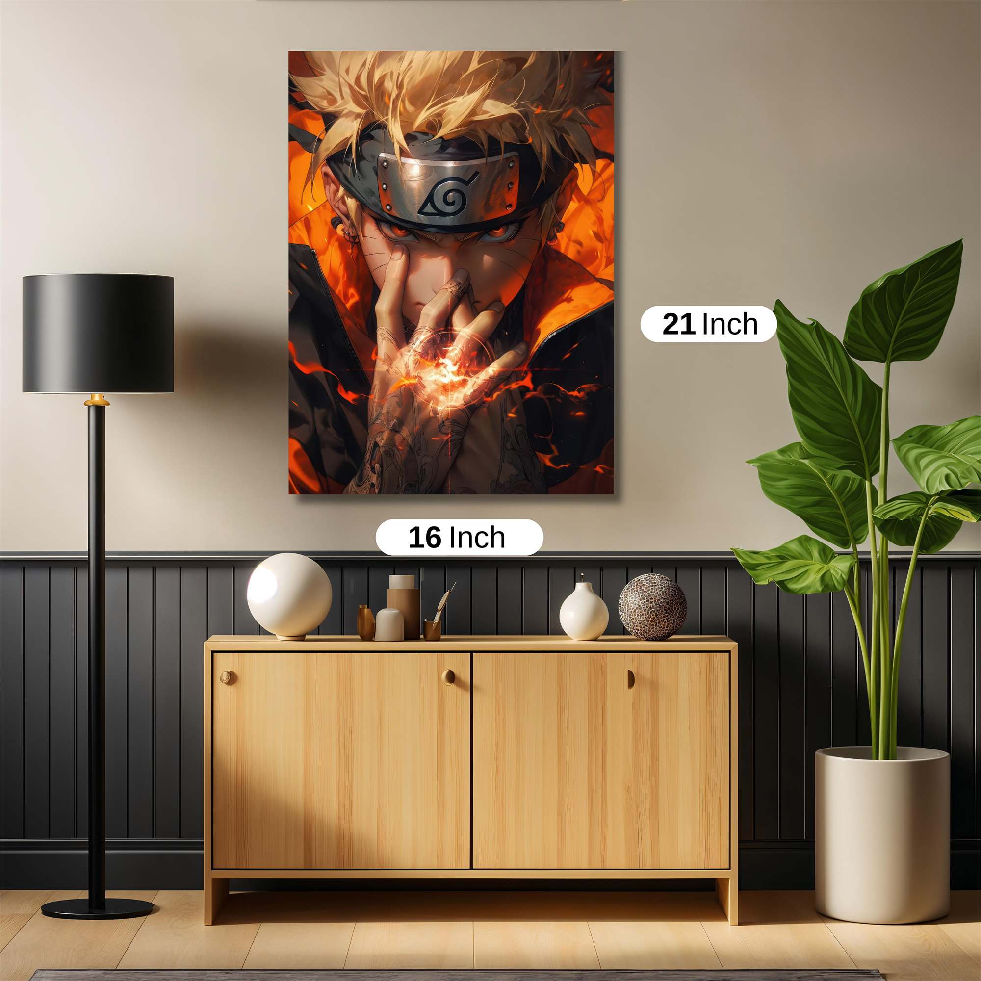 Naruto Fiery Safe Wall Magnetic / M