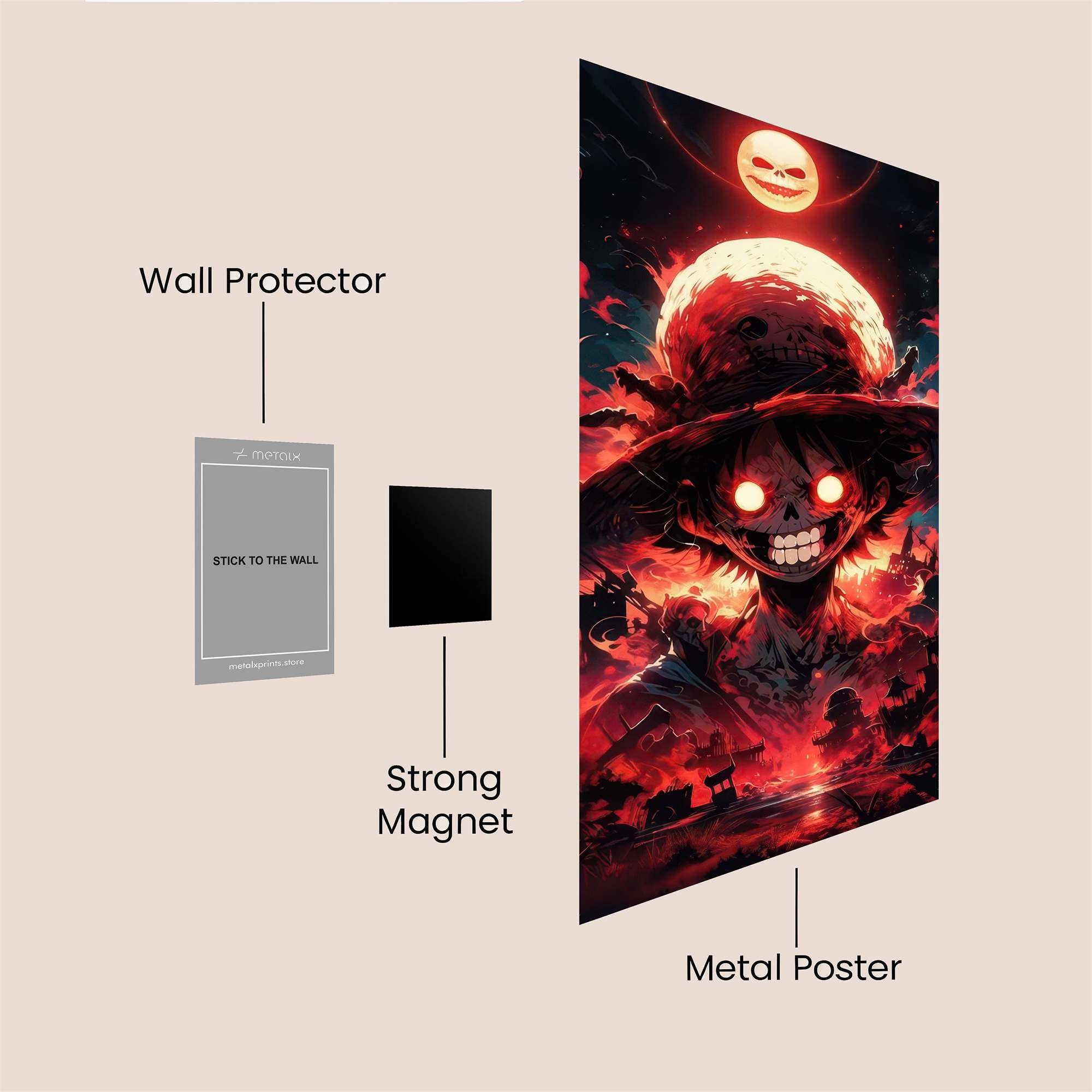 Luffy Macabre Safe Wall Magnetic / M