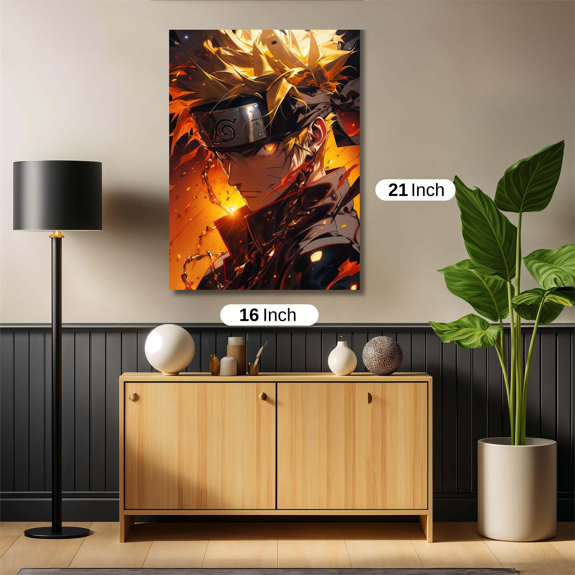 Naruto Fiery Safe Wall Magnetic / M