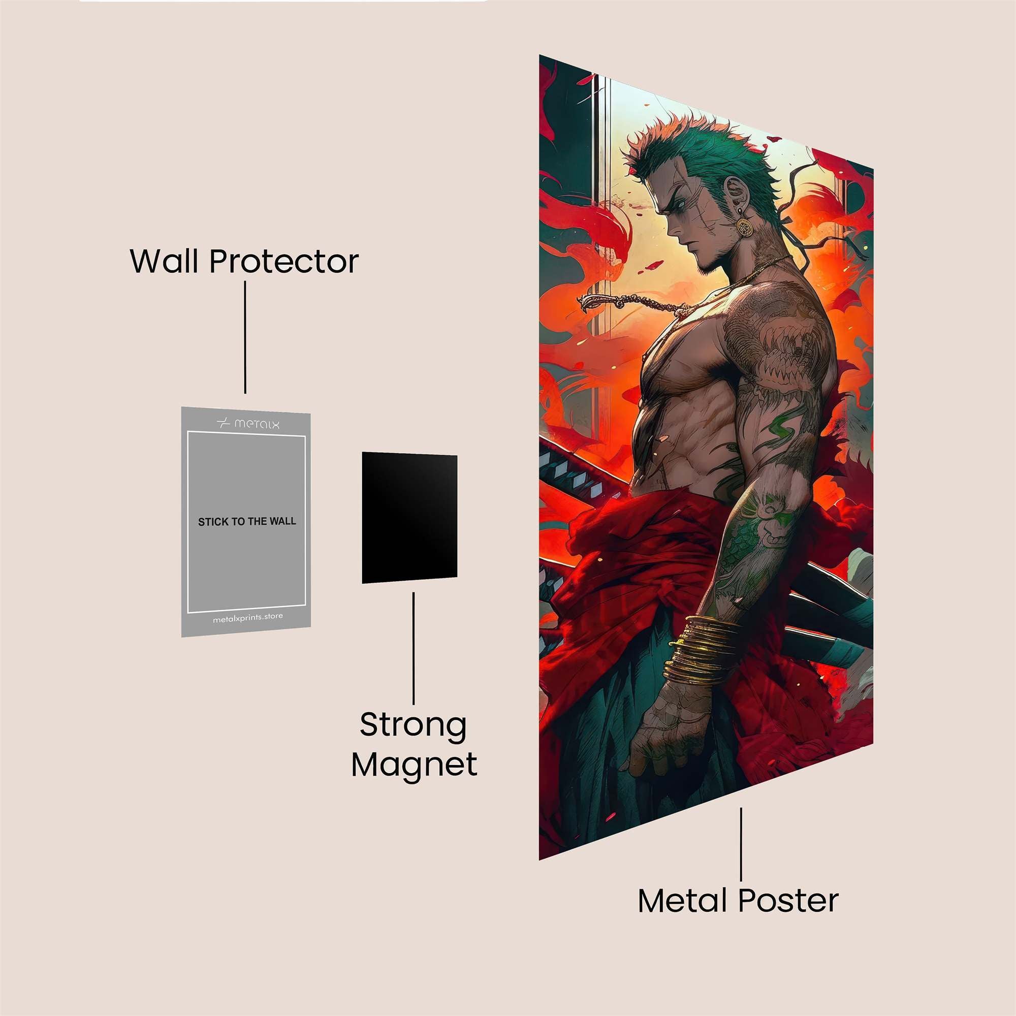 Zoro Inferno Safe Wall Magnetic / M