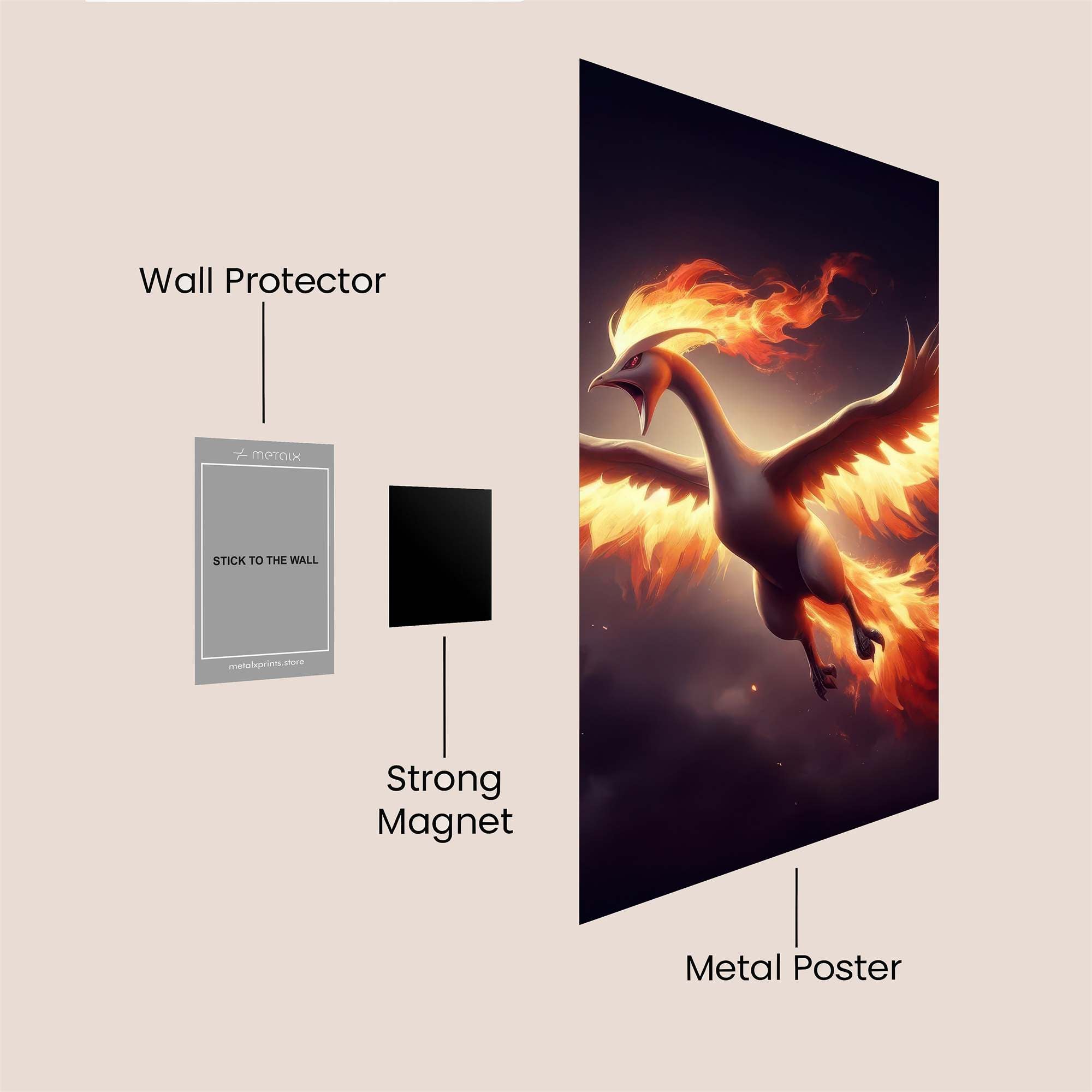 Ho-Oh Blaze Safe Wall Magnetic / M