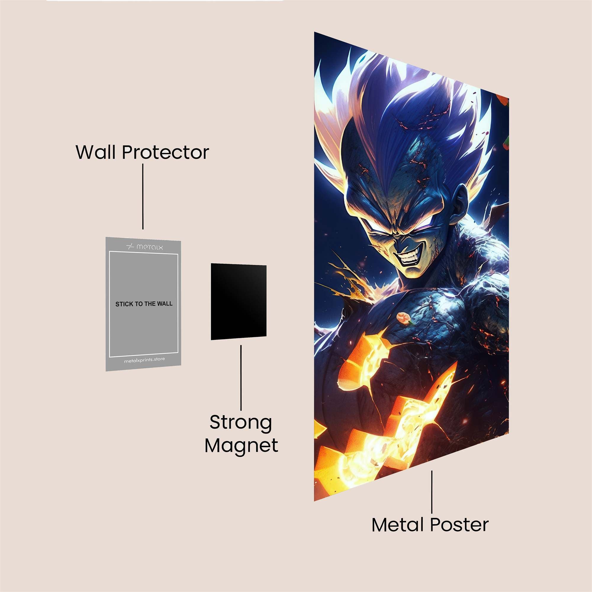 Vegeta Volcanic Safe Wall Magnetic / M