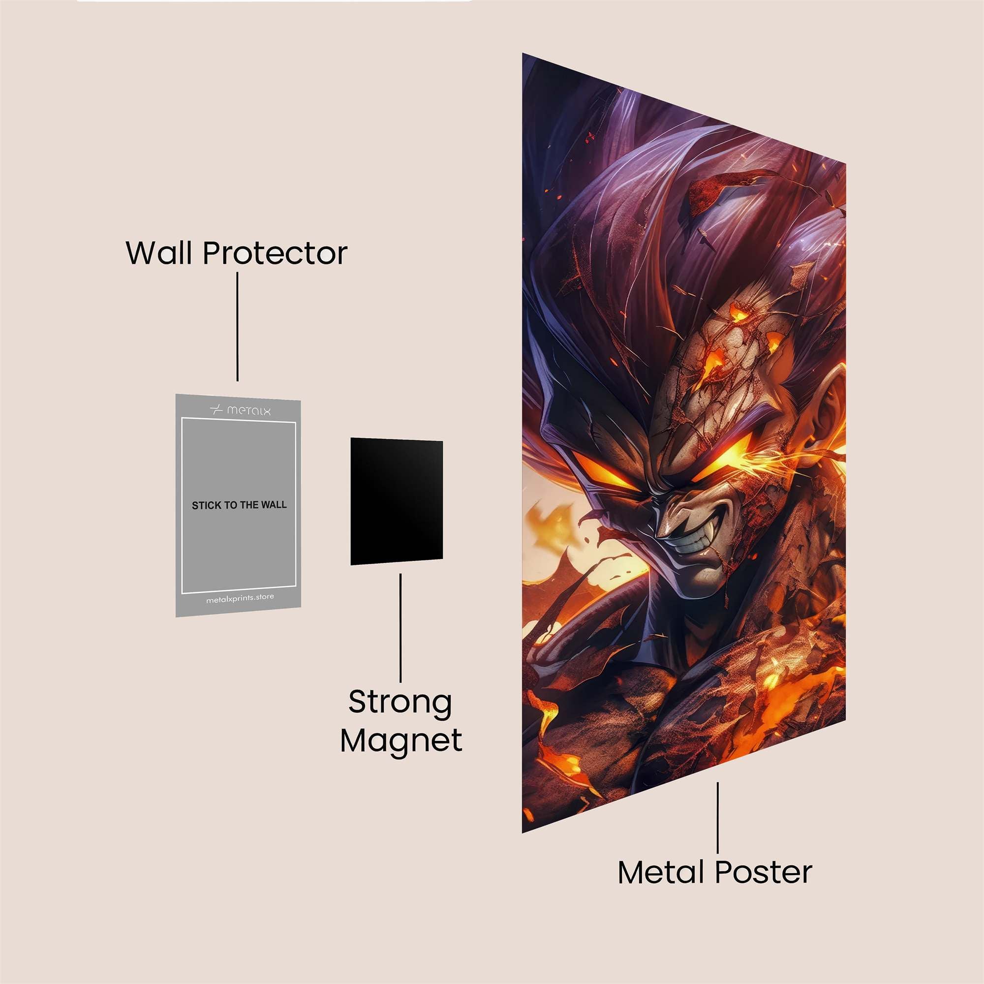 Vegeta Volcanic Safe Wall Magnetic / M