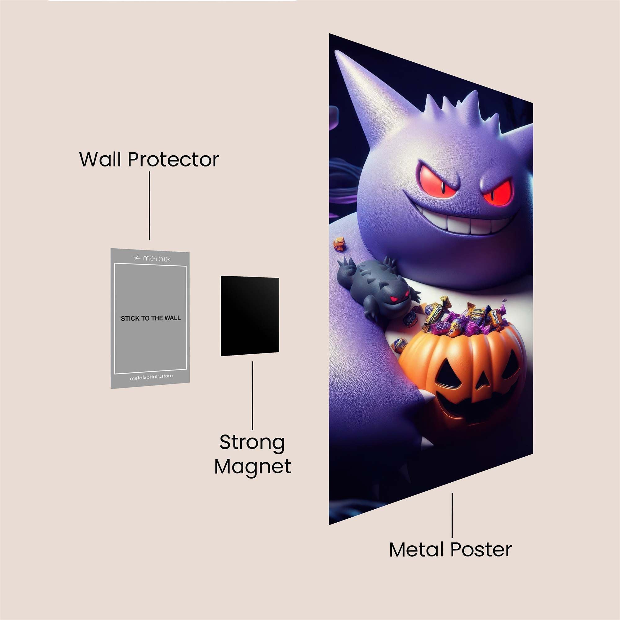 Gengar Ghoul Safe Wall Magnetic / M