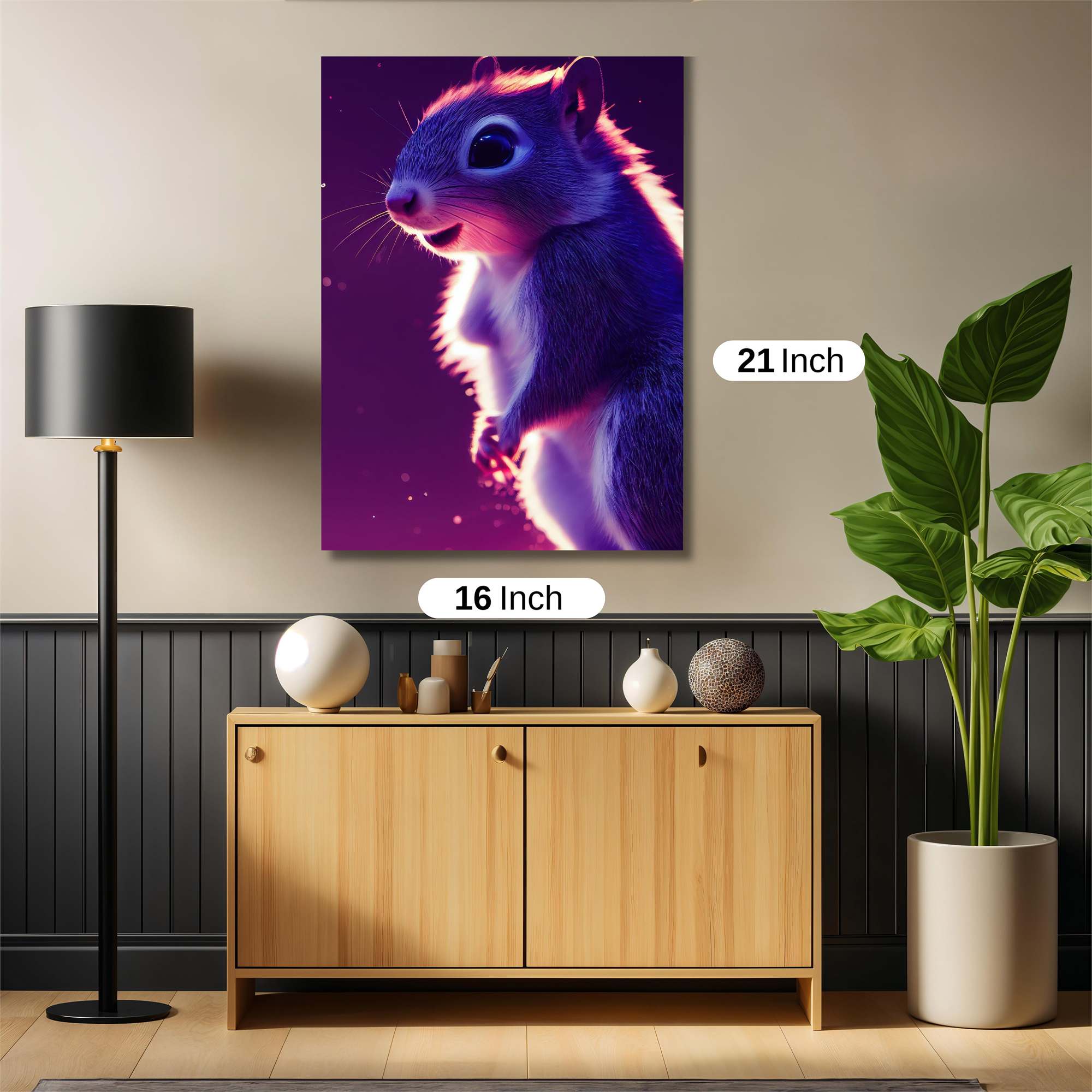 Squirrel Glow Safe Wall Magnetic / M