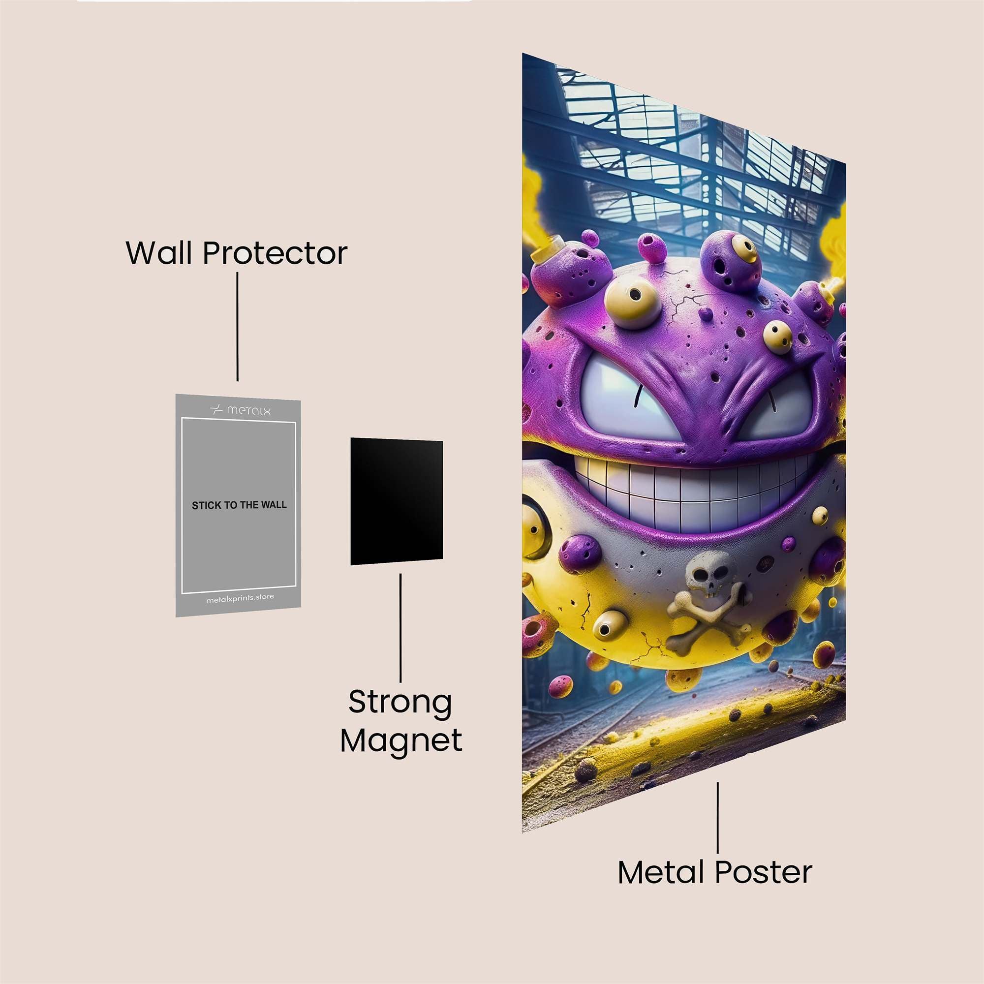 Gengar Gleeful Safe Wall Magnetic / M