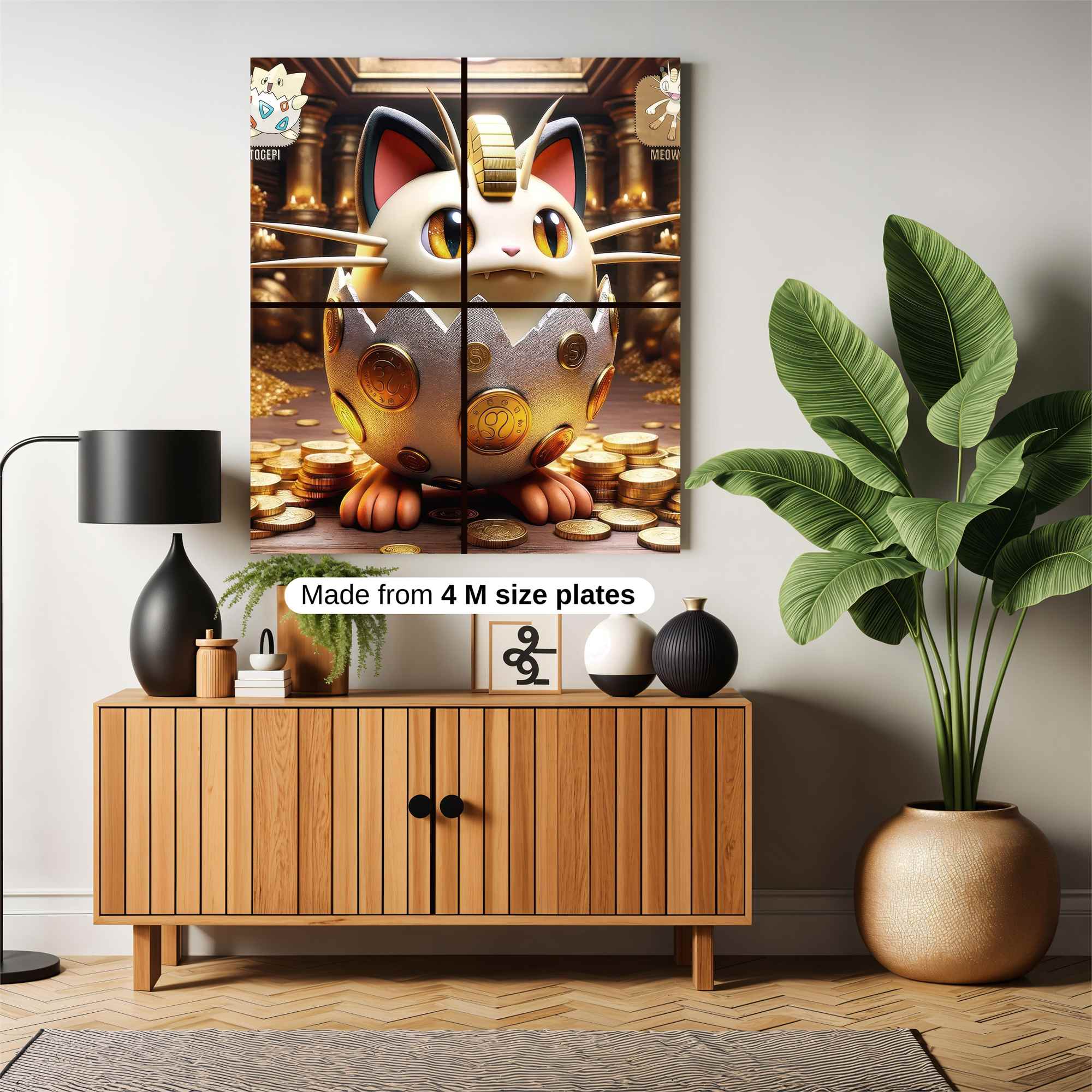 Meowth Prosperity Safe Wall Magnetic / M
