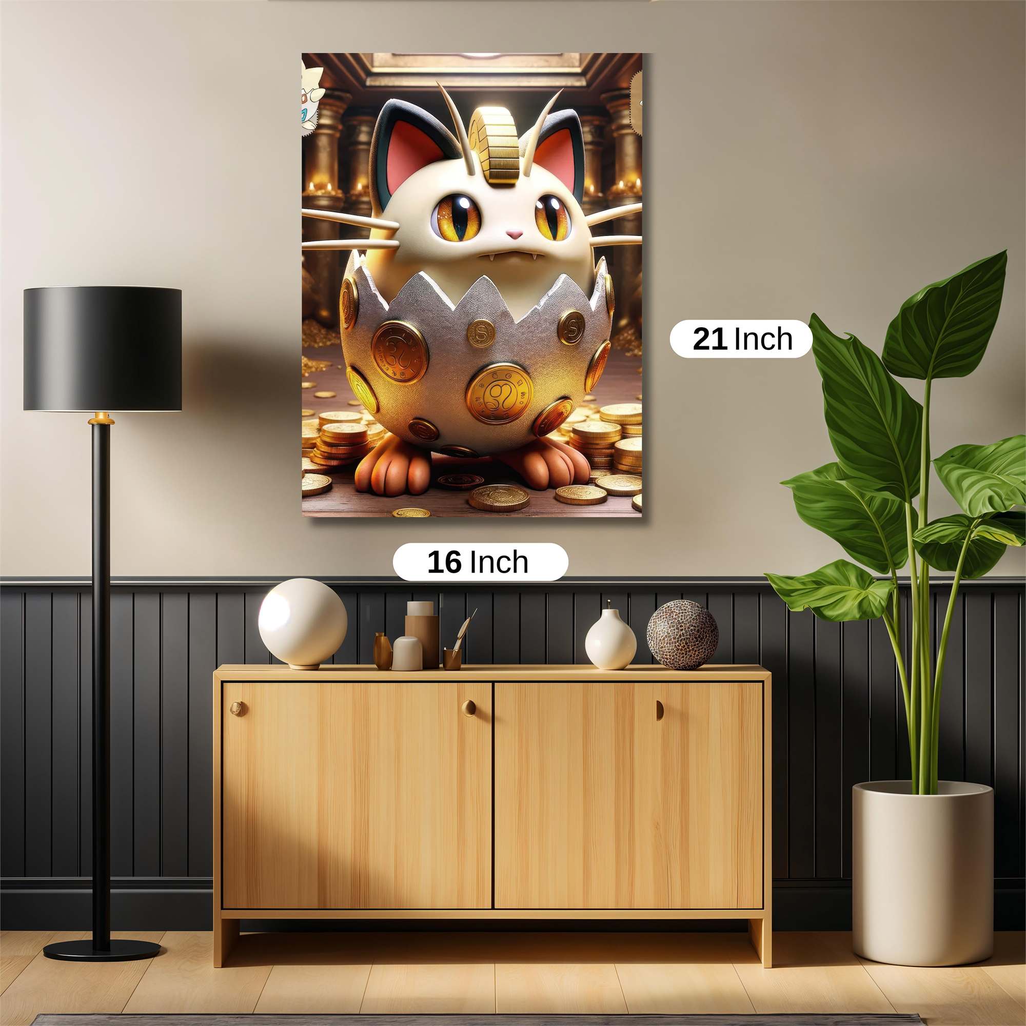 Meowth Prosperity Safe Wall Magnetic / M