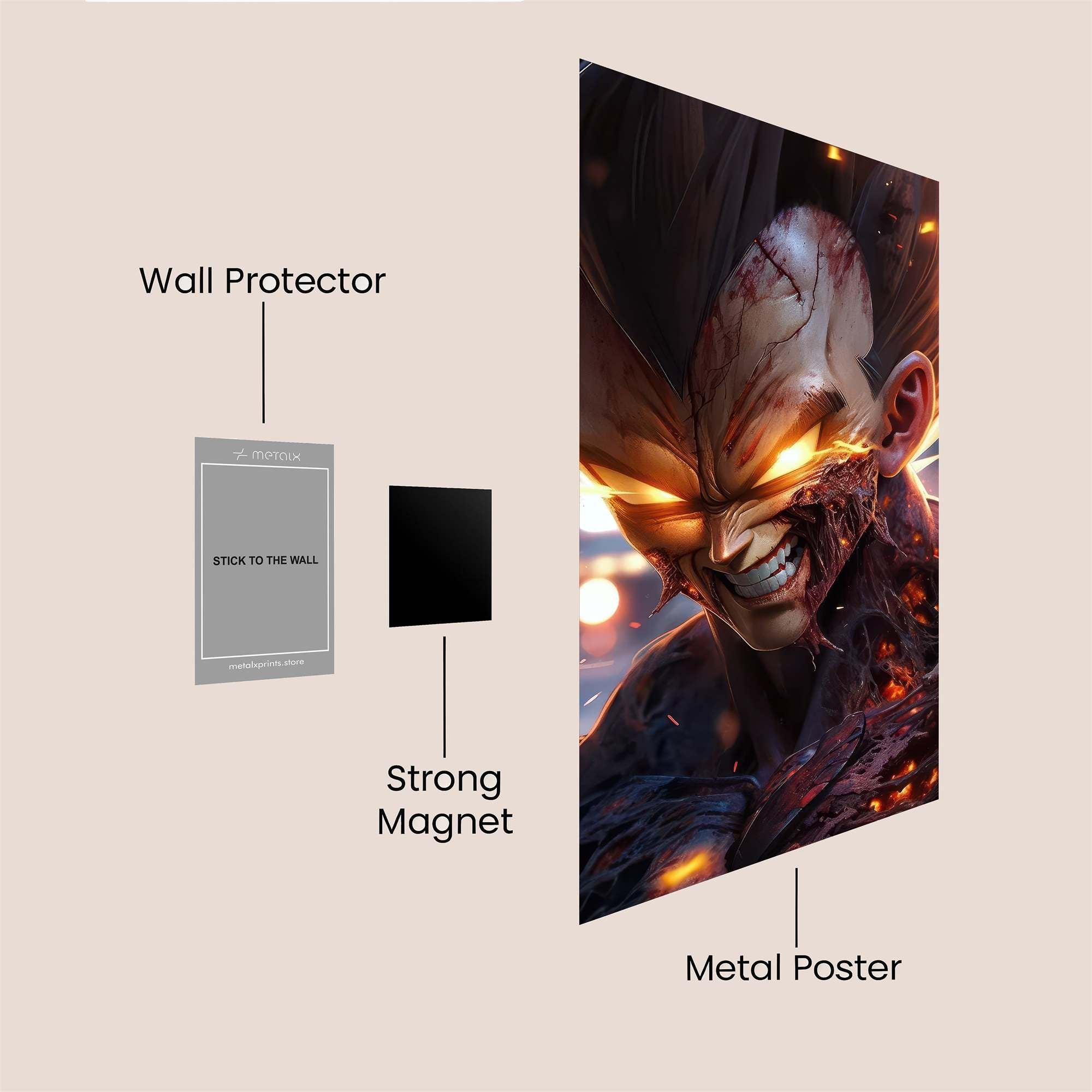 Vegeta Volcanic Safe Wall Magnetic / M