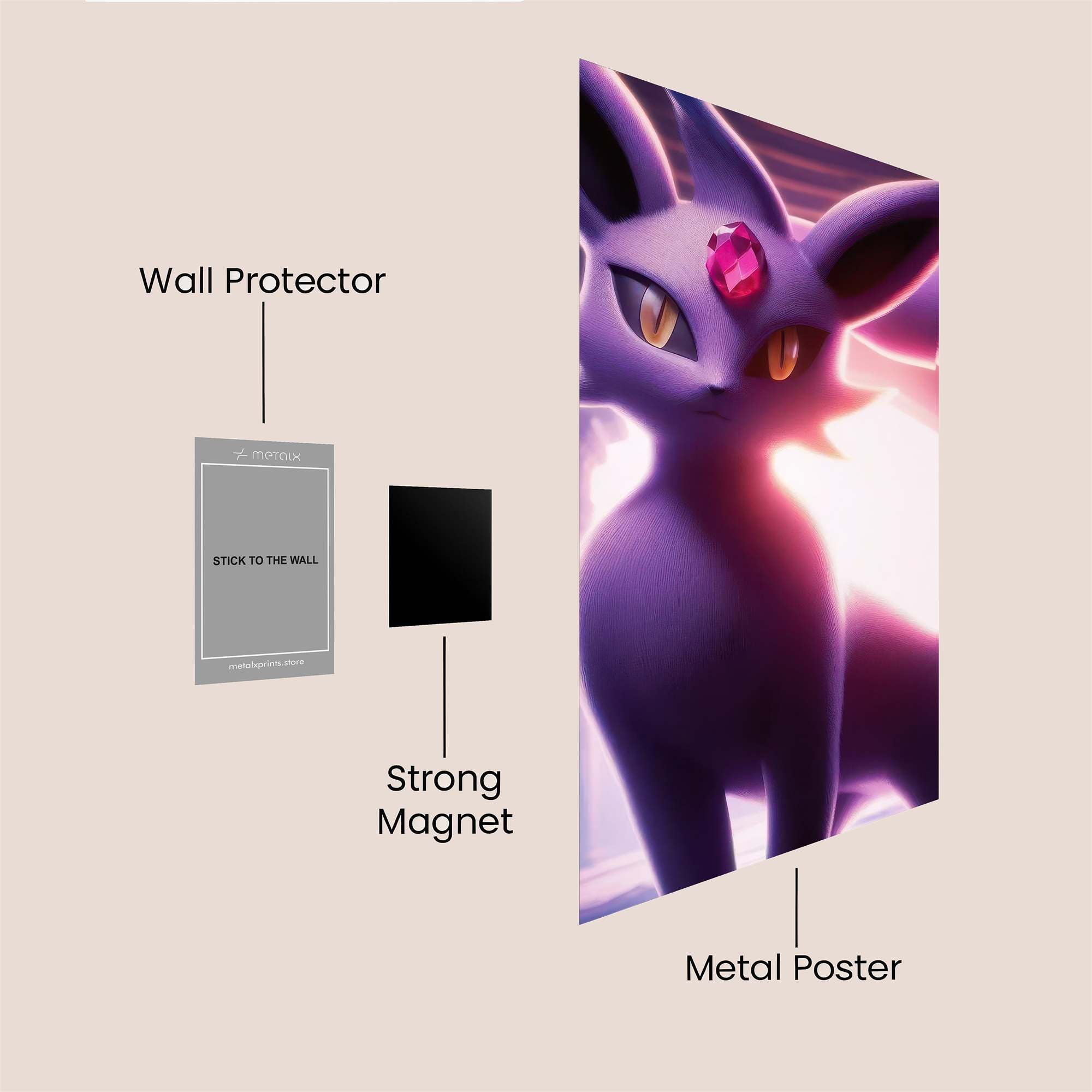 Espeon Enigmatic Safe Wall Magnetic / M