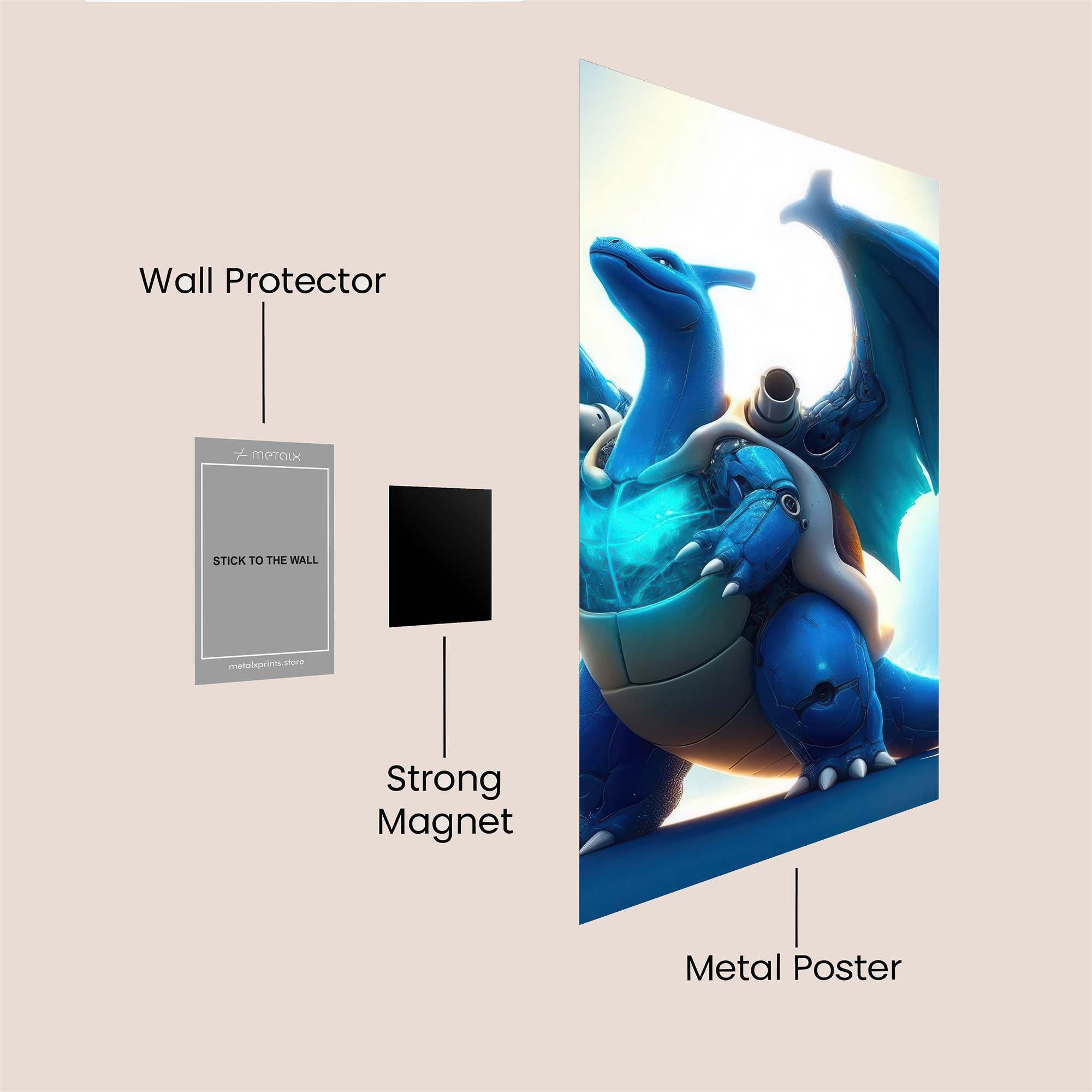 Charizard Fusion Safe Wall Magnetic / M