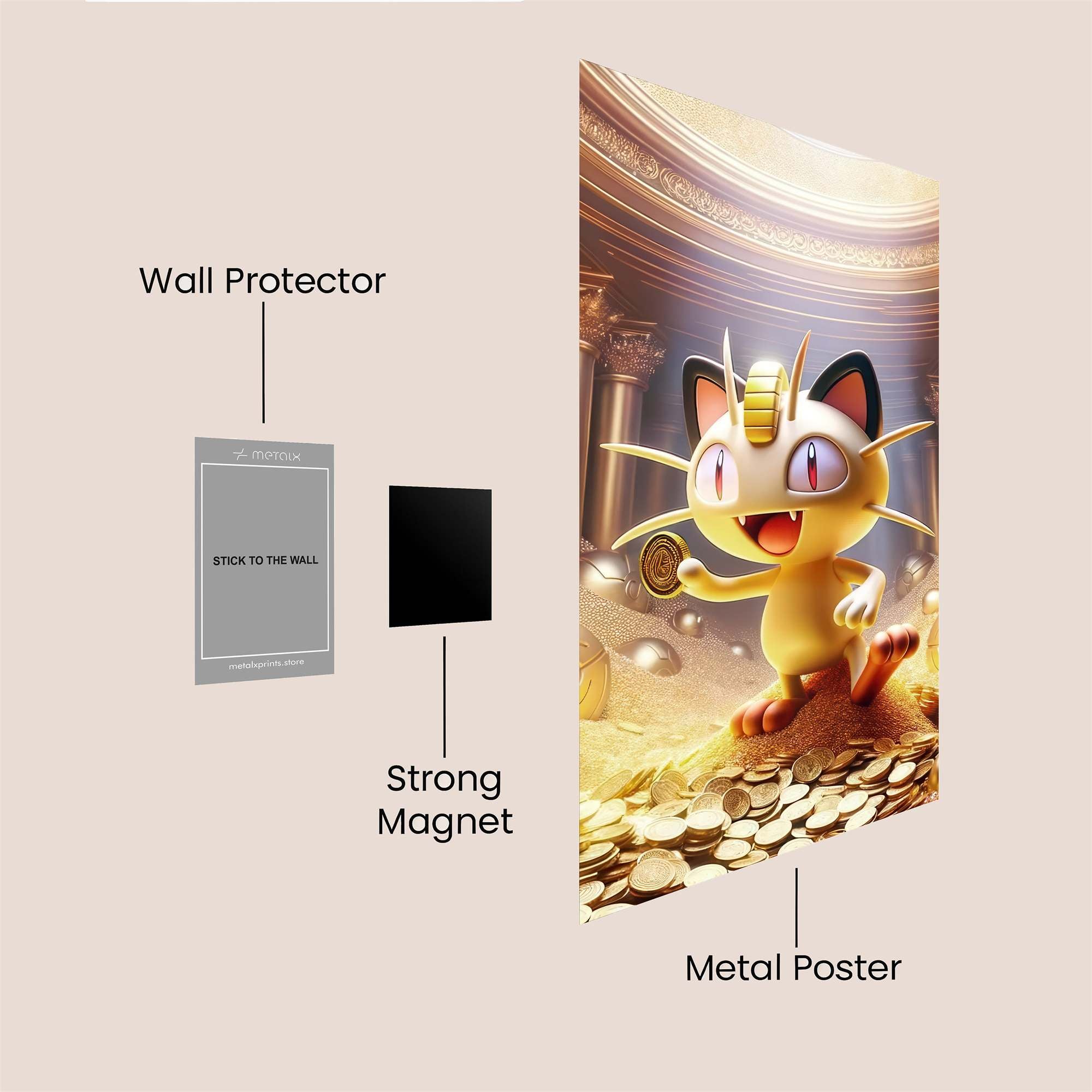 Meowth Majestic Safe Wall Magnetic / M