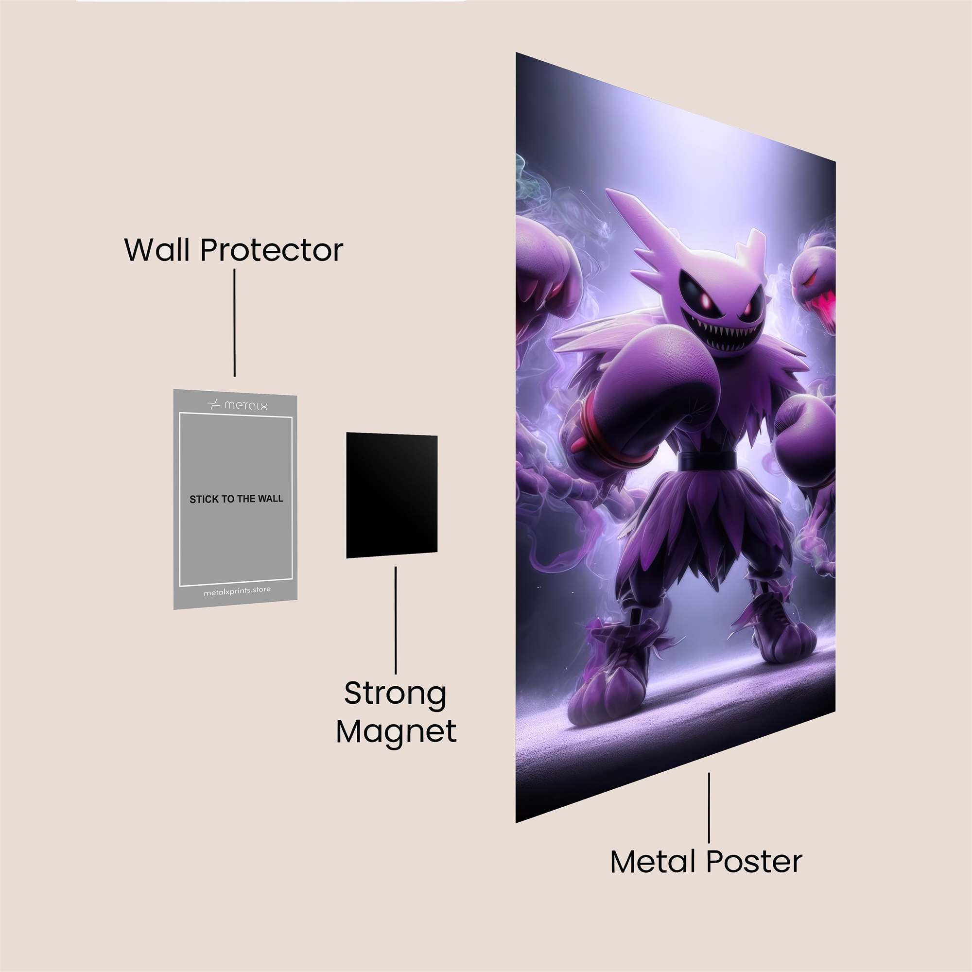 Gengar Ghastly Safe Wall Magnetic / M