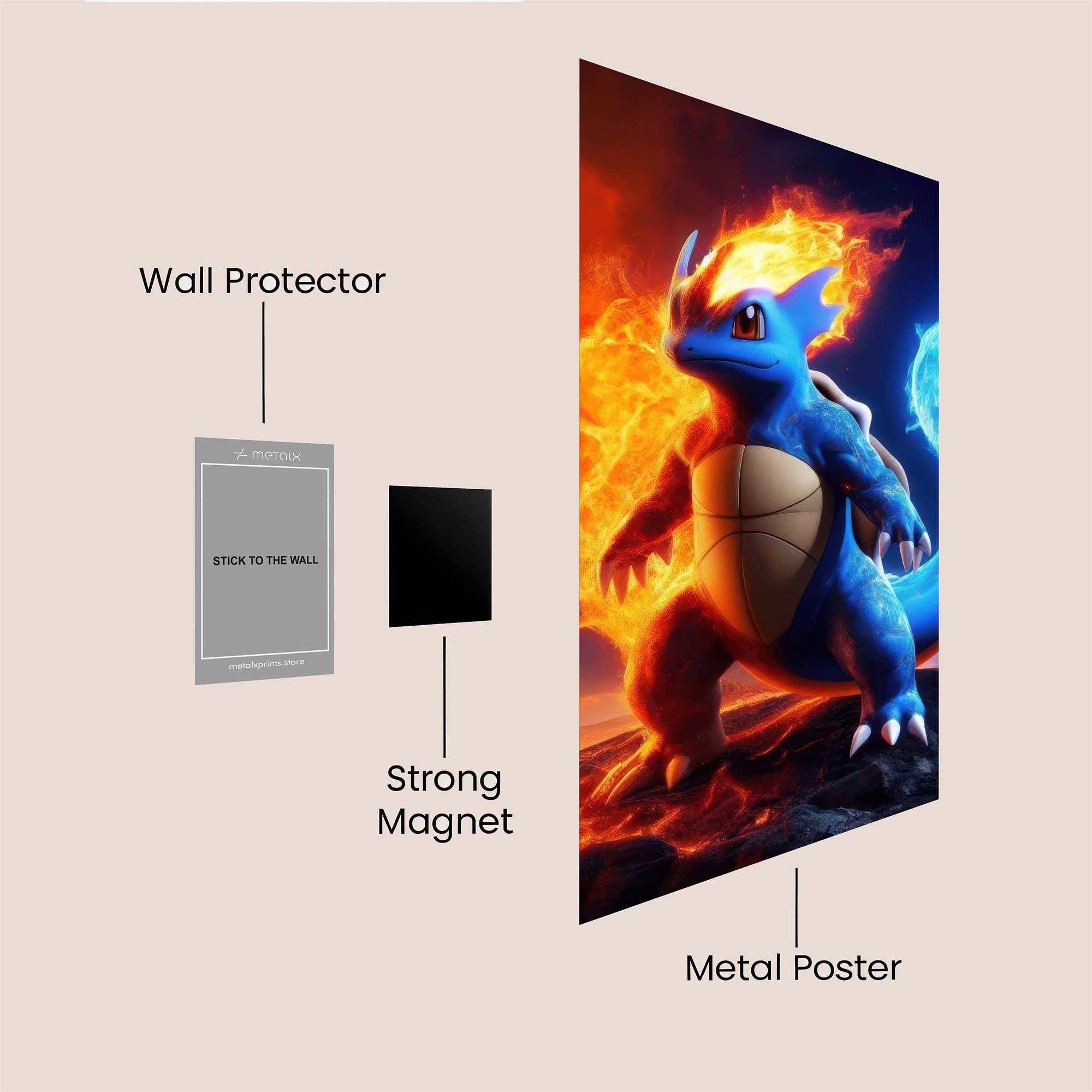 Blaziken Blaze Safe Wall Magnetic / M