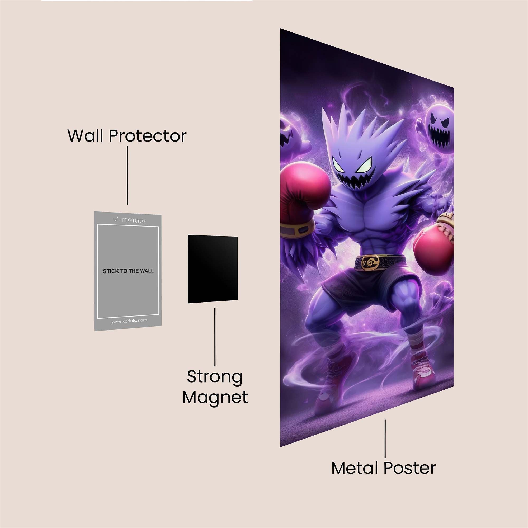 Gengar Boxer Safe Wall Magnetic / M
