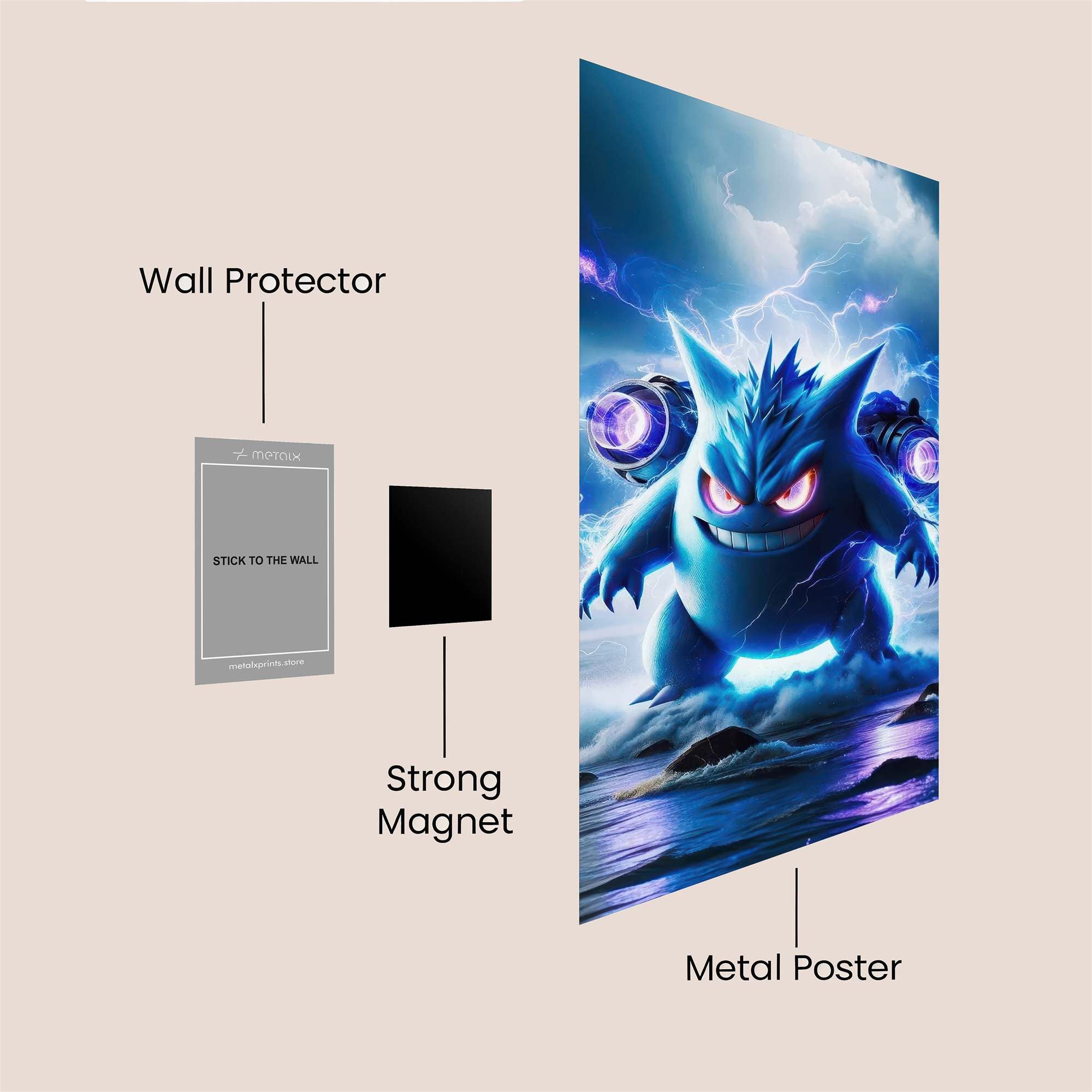 Gengar Thunderous Safe Wall Magnetic / M