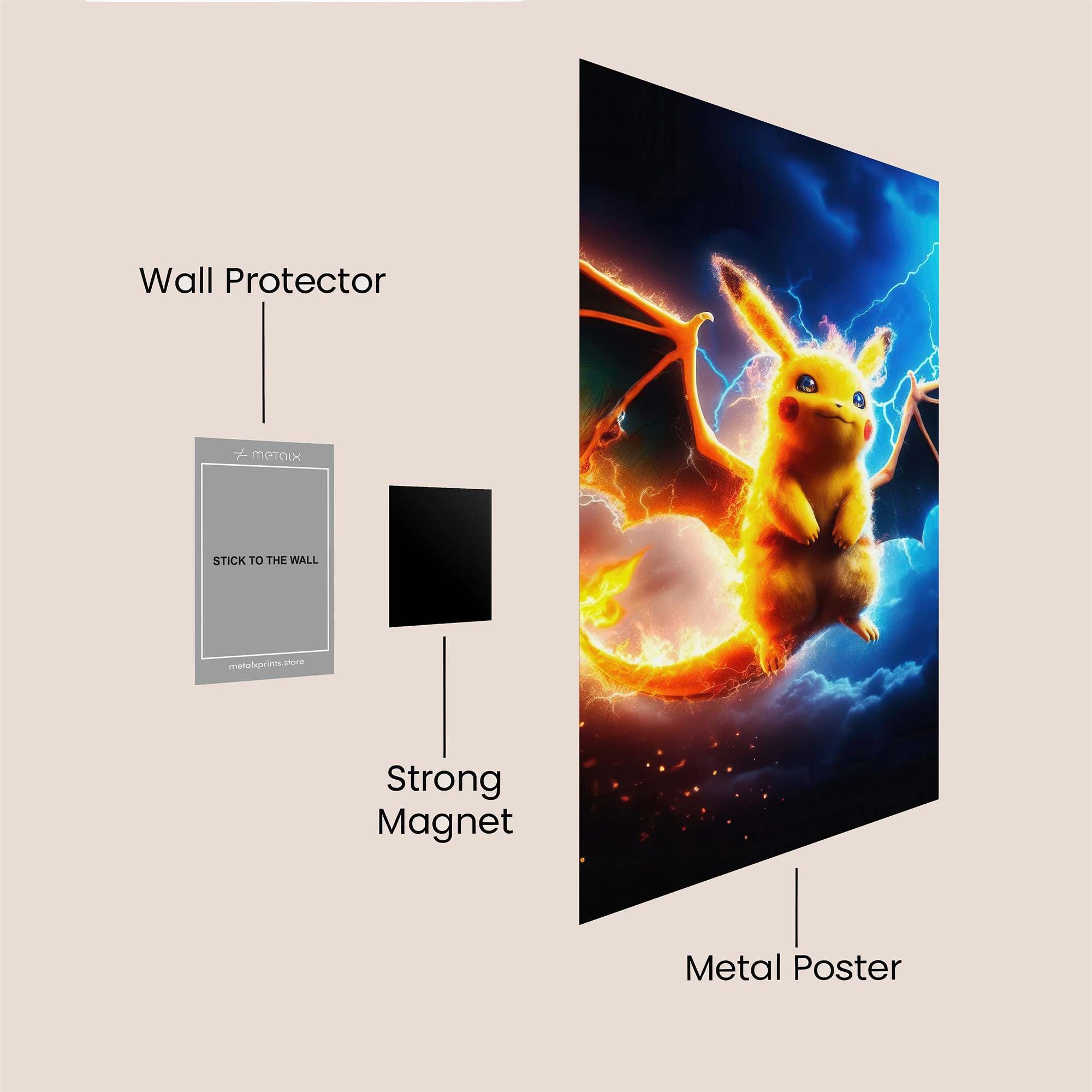 Pikachu Pyroclastic Safe Wall Magnetic / M