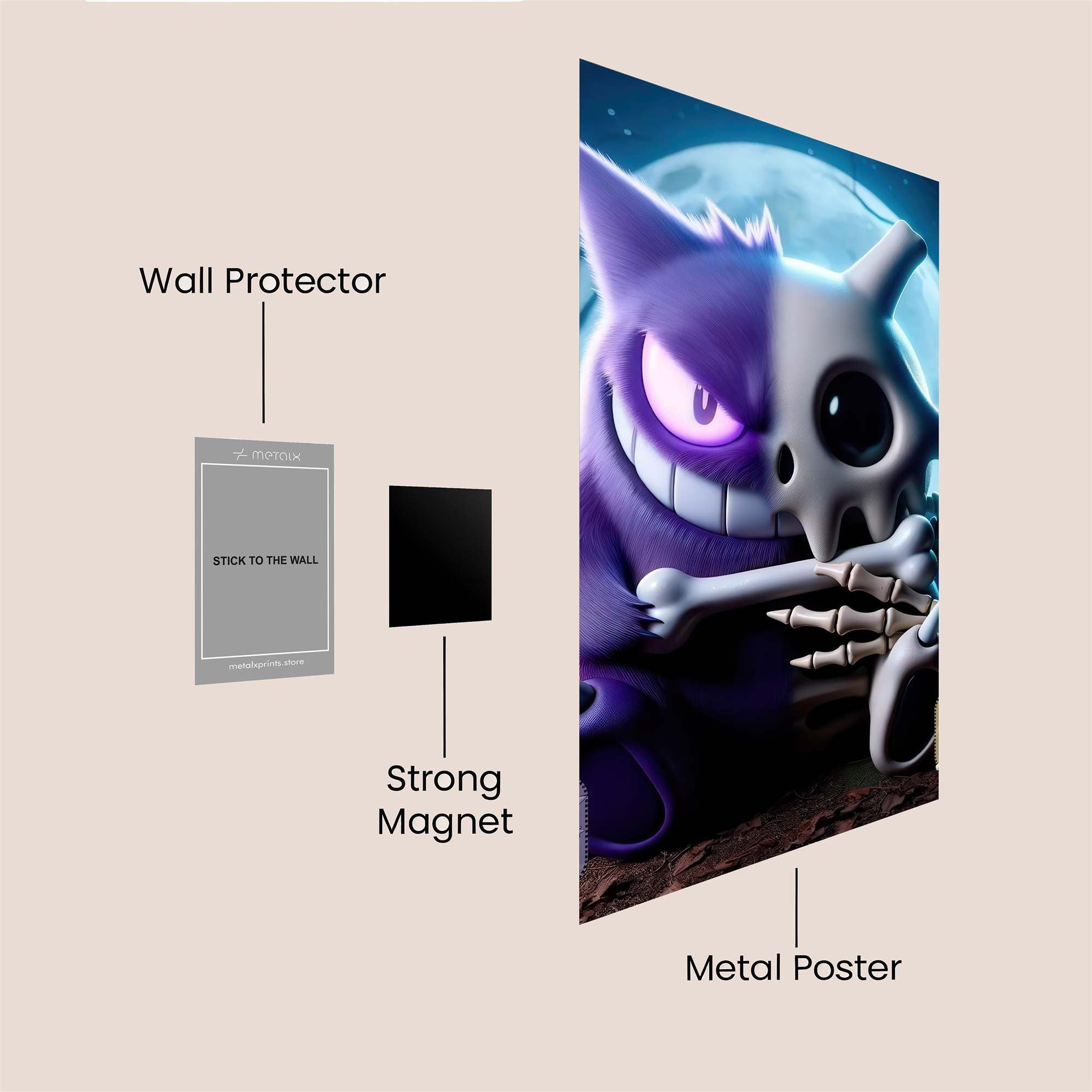 Gengar Ghastly Safe Wall Magnetic / M