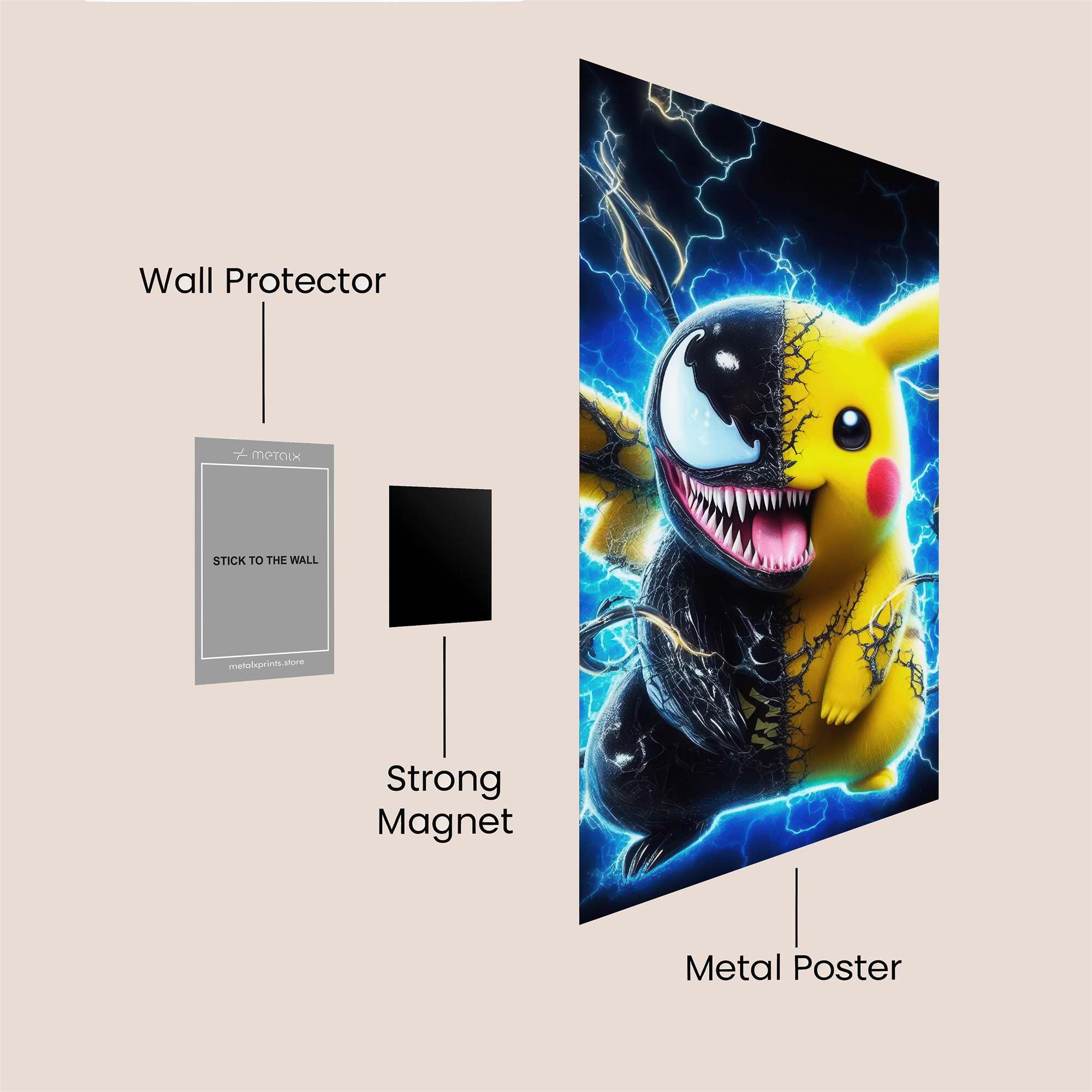 Pikachu Venom Safe Wall Magnetic / M