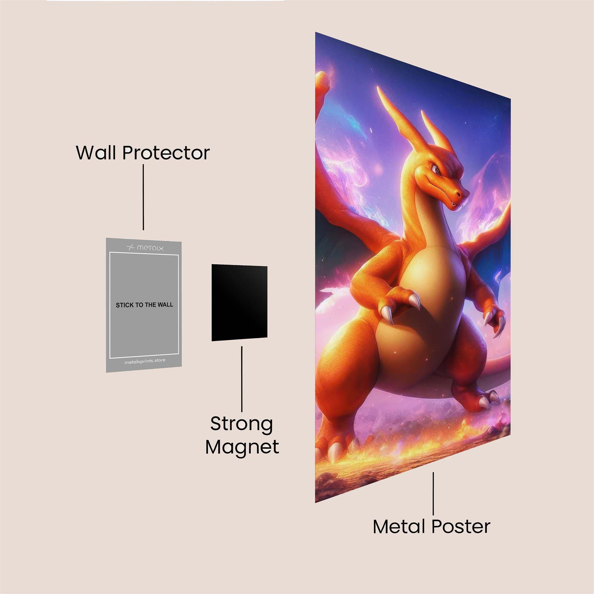 Charizard Majestic Safe Wall Magnetic / M