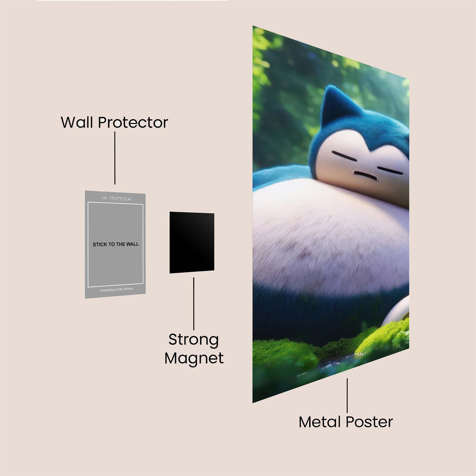 Snorlax Serene Safe Wall Magnetic / M