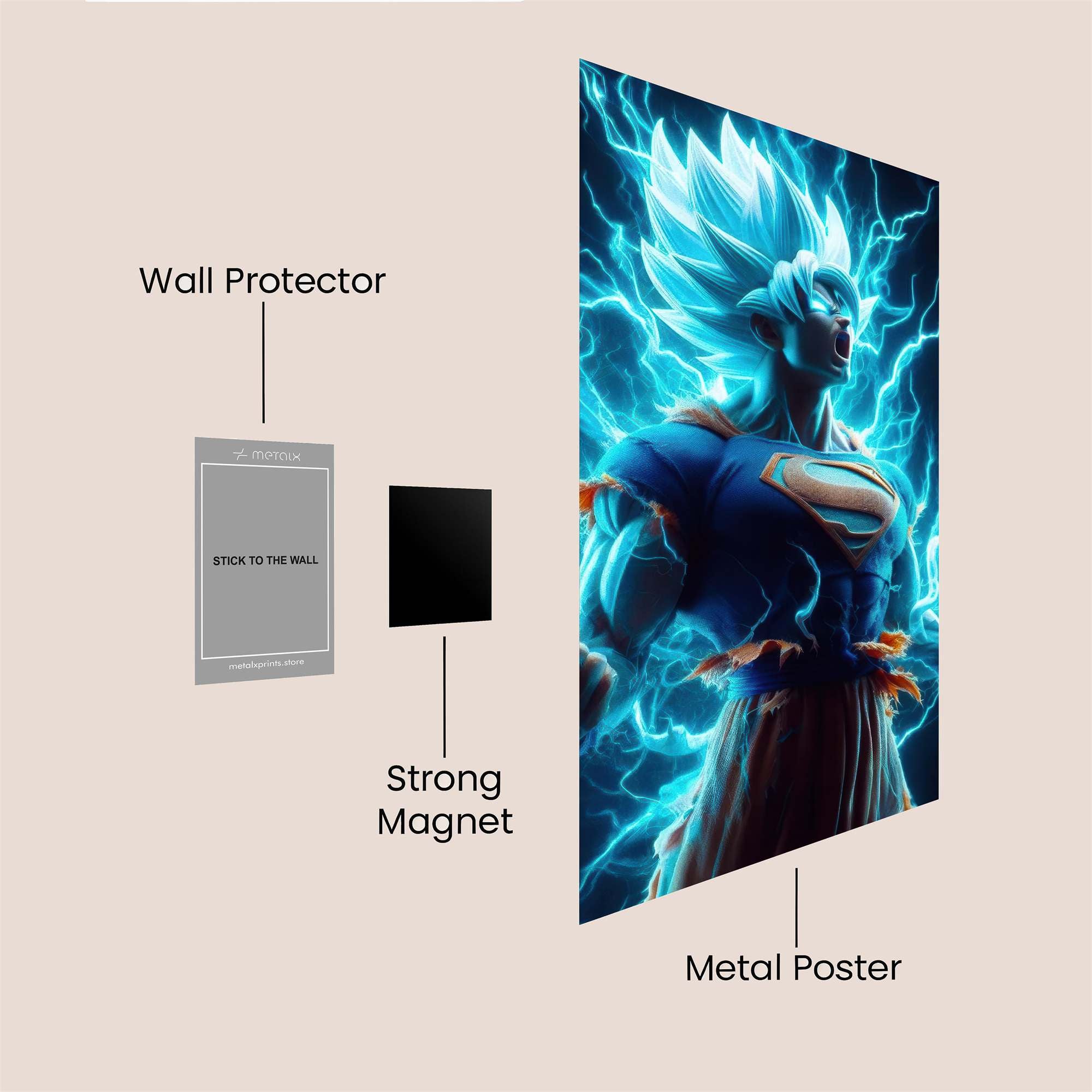 Superman Electrifying Safe Wall Magnetic / M