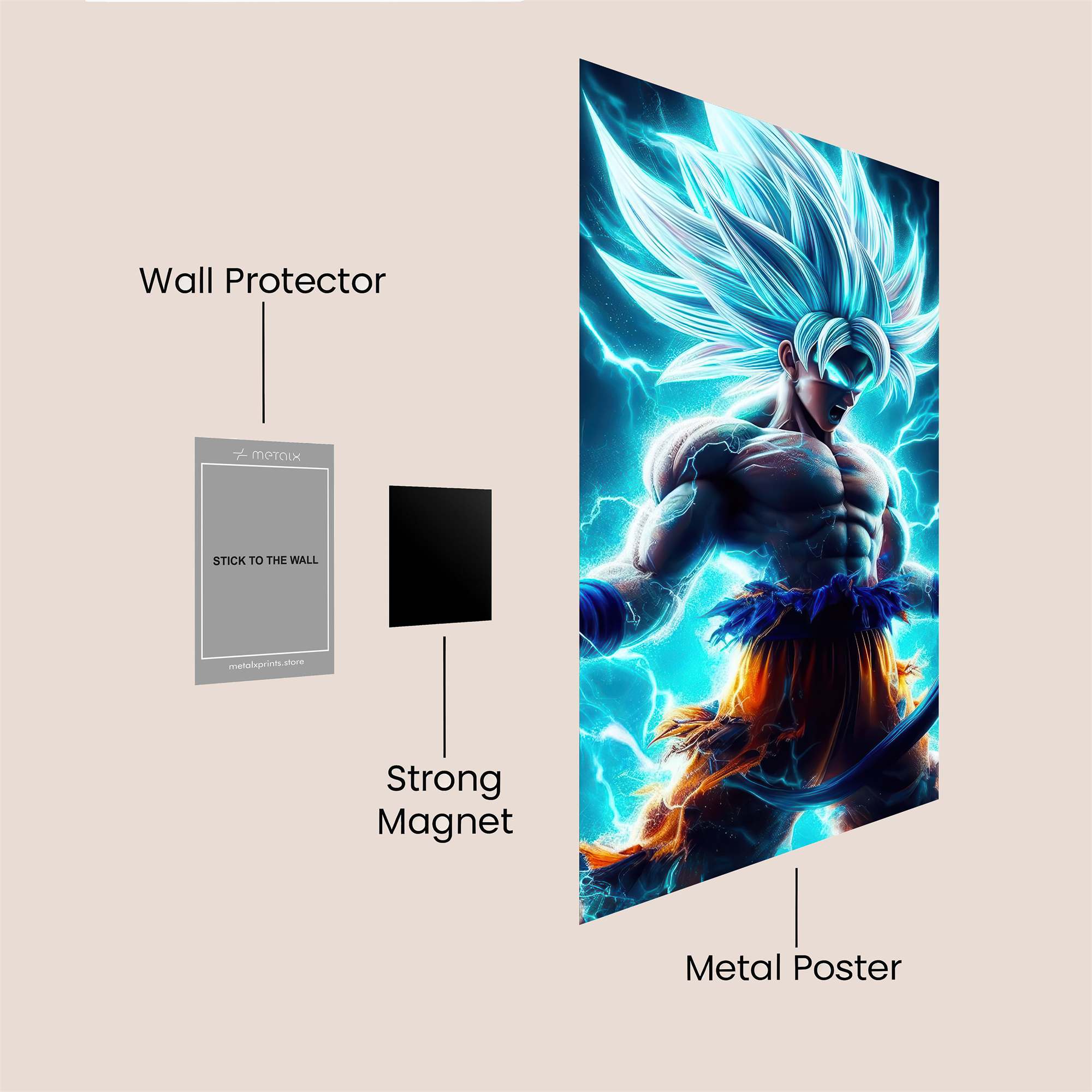 Goku Electrifying Safe Wall Magnetic / M