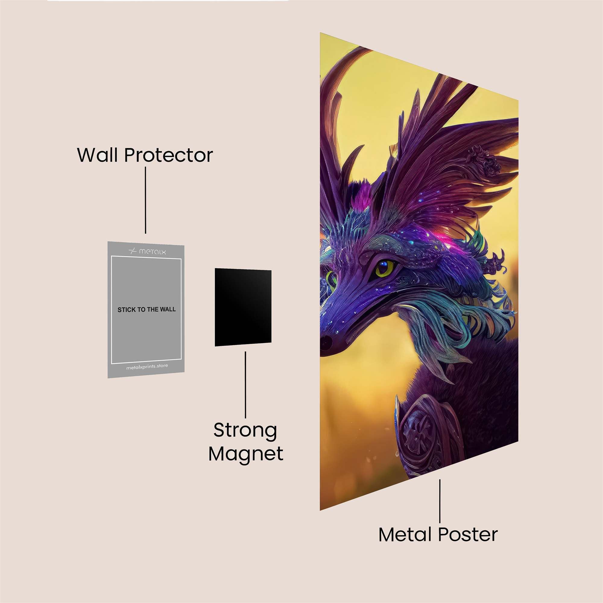 Cosmic Fox Safe Wall Magnetic / M