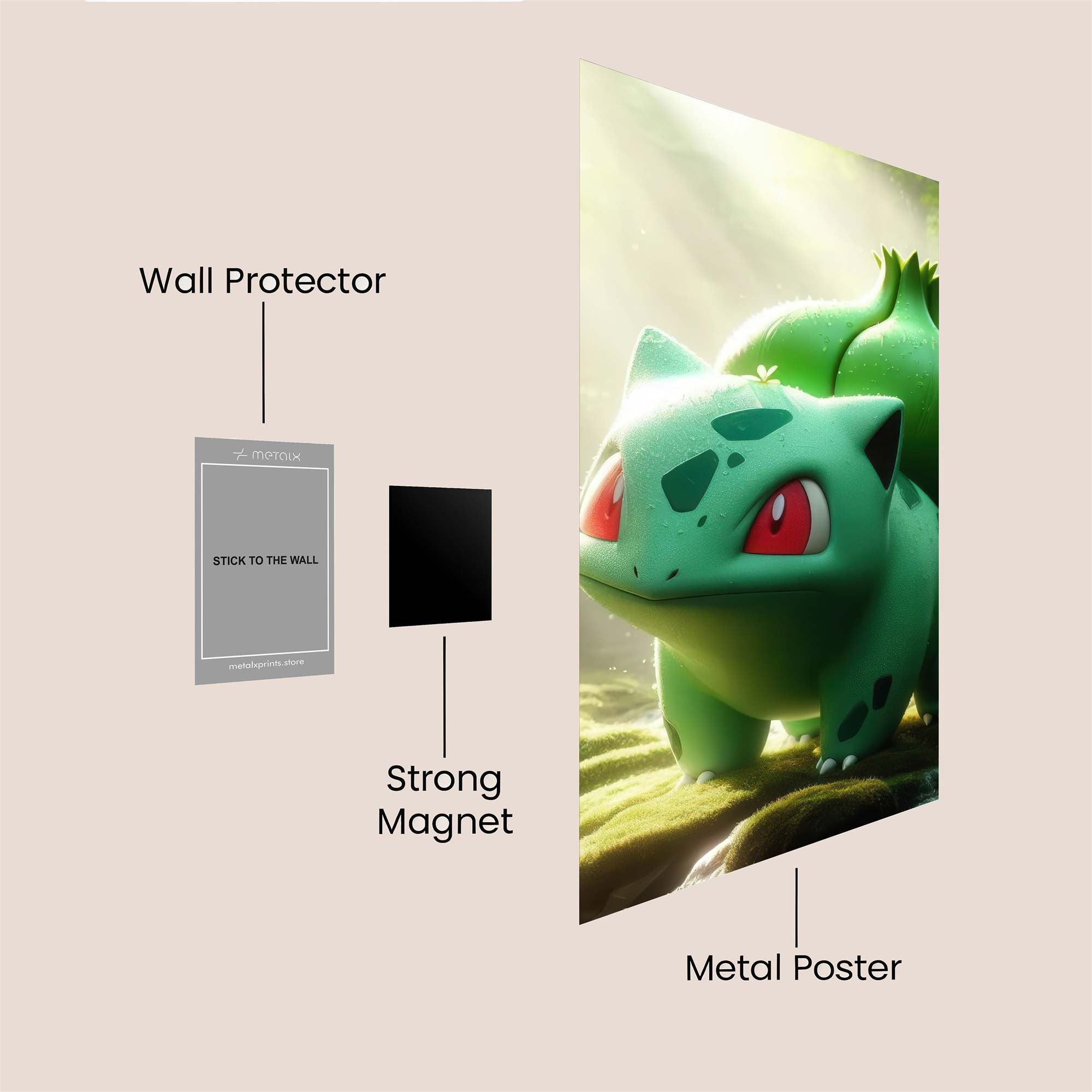 Bulbasaur Bliss Safe Wall Magnetic / M