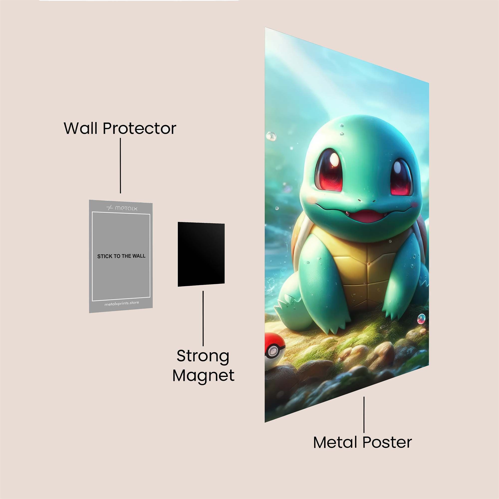 Squirtle Serenity Safe Wall Magnetic / M