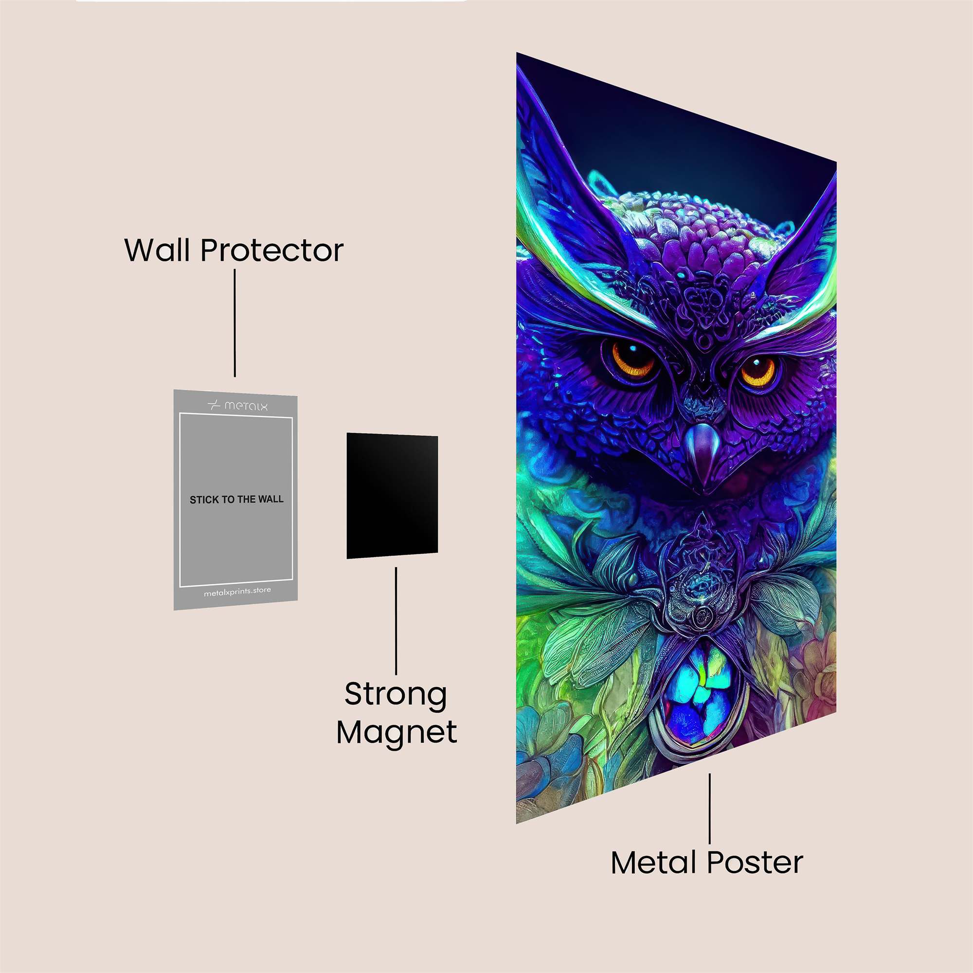 Owl Radiant Safe Wall Magnetic / M