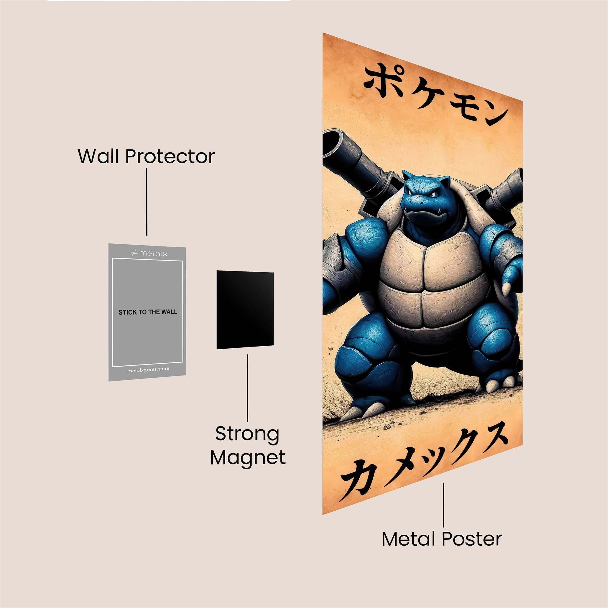 Blastoise Bold Safe Wall Magnetic / M