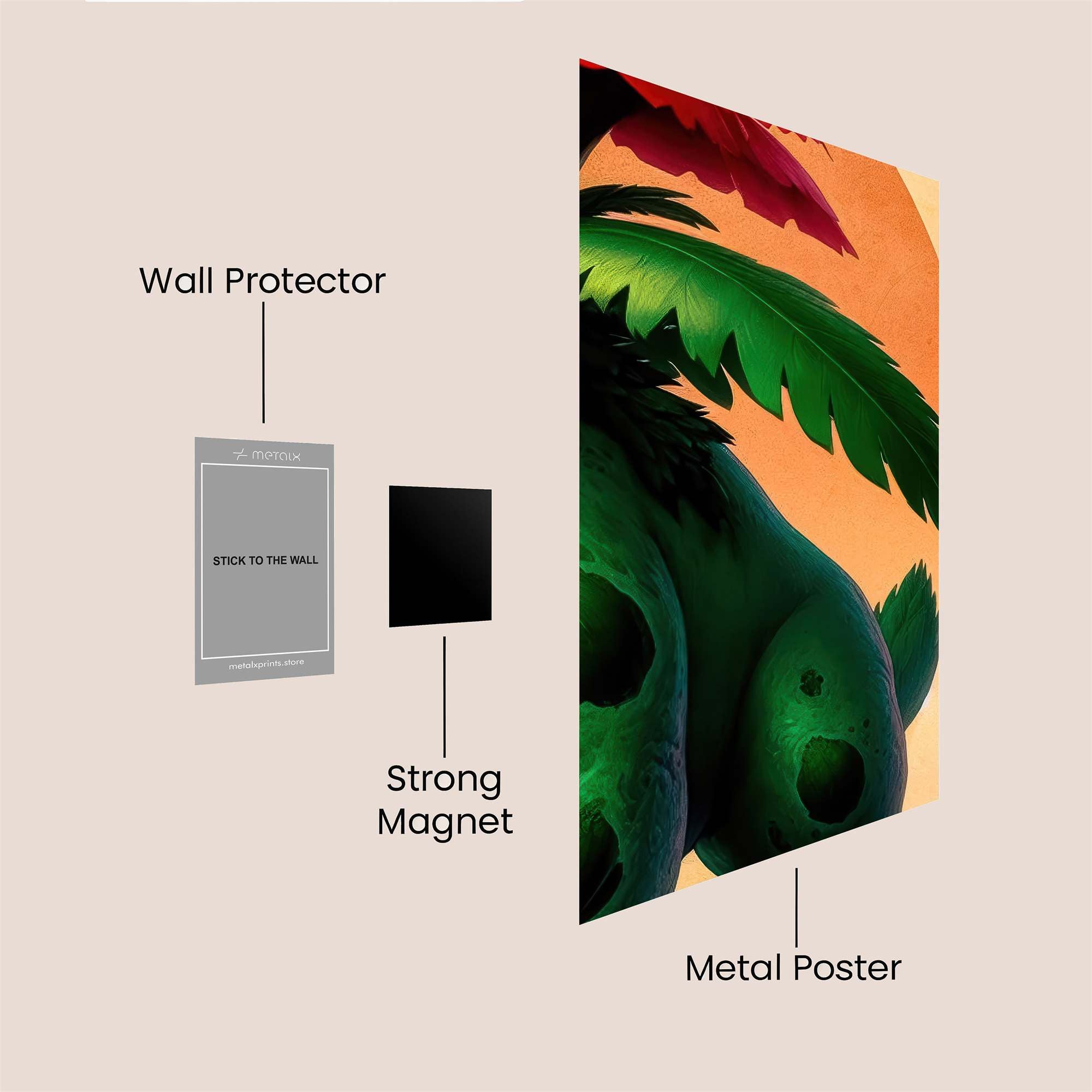 Bulbasaur Serene Safe Wall Magnetic / M