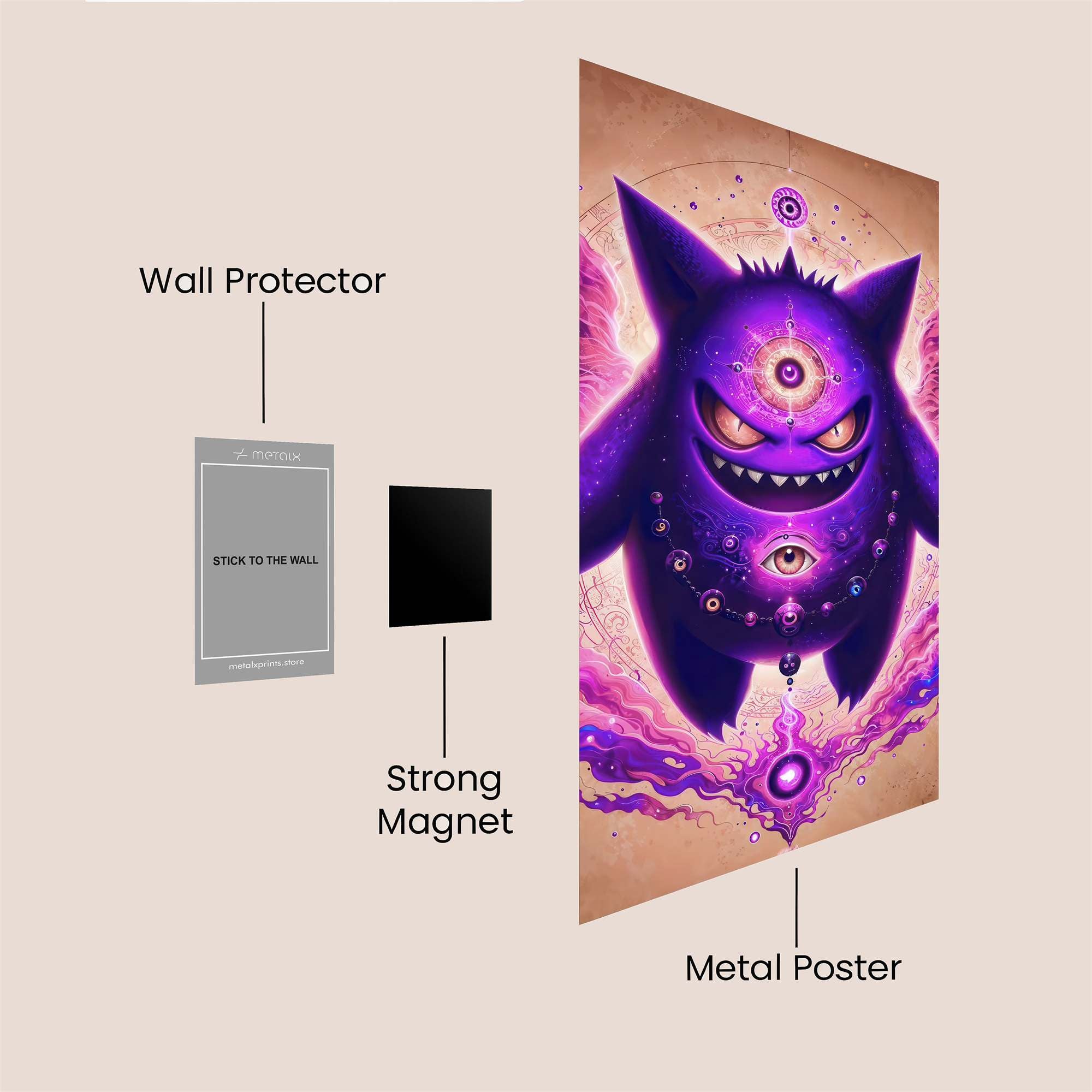 Gengar Mystic Safe Wall Magnetic / M