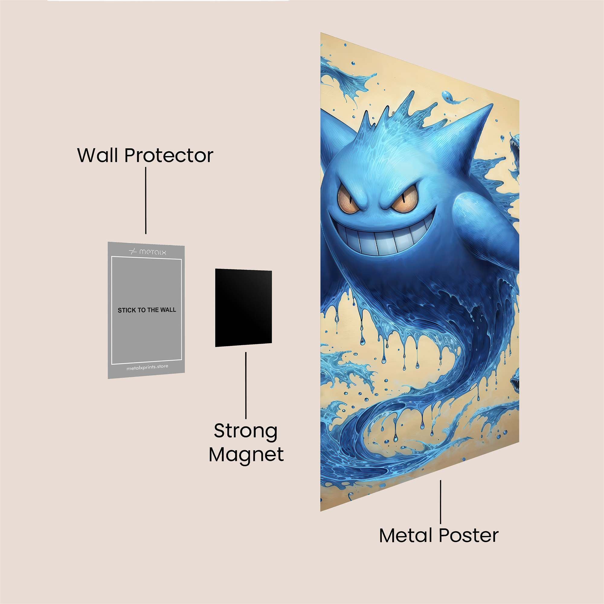 Gastly Fluid Safe Wall Magnetic / M