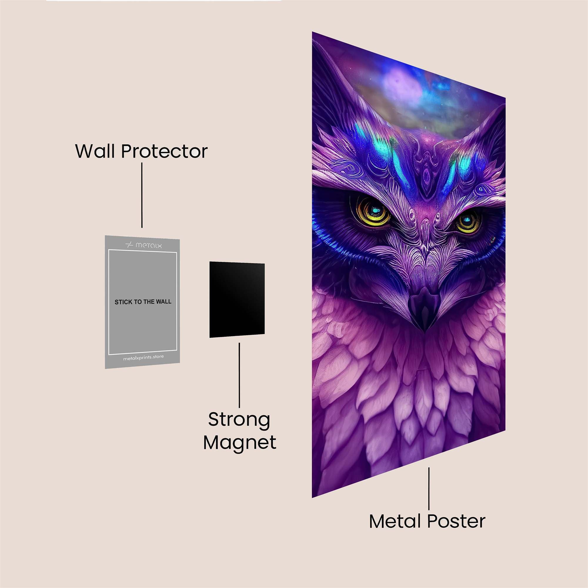 Mystic Owl Safe Wall Magnetic / M