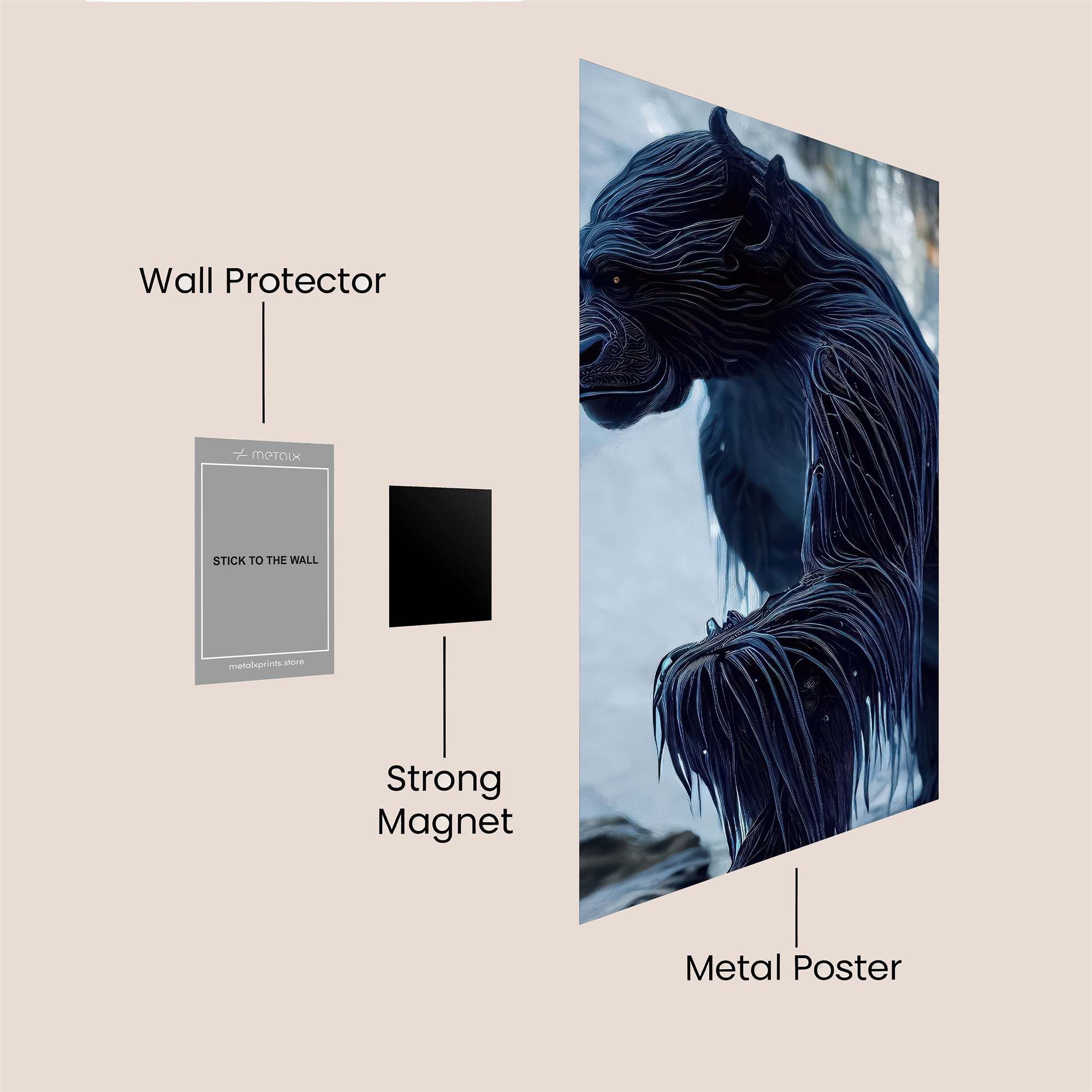Shadowed Beast Safe Wall Magnetic / M