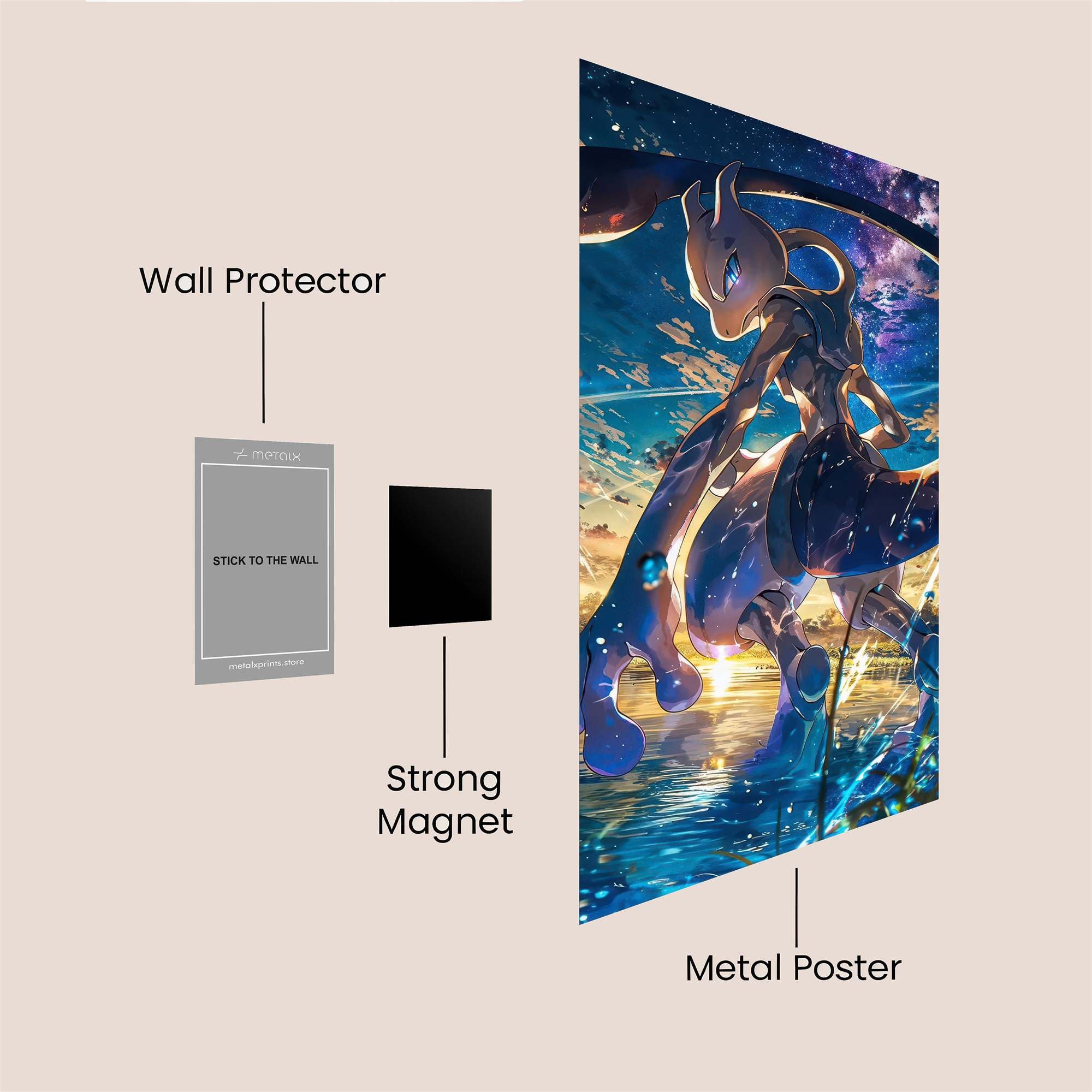 Mewtwo Majestic Safe Wall Magnetic / M