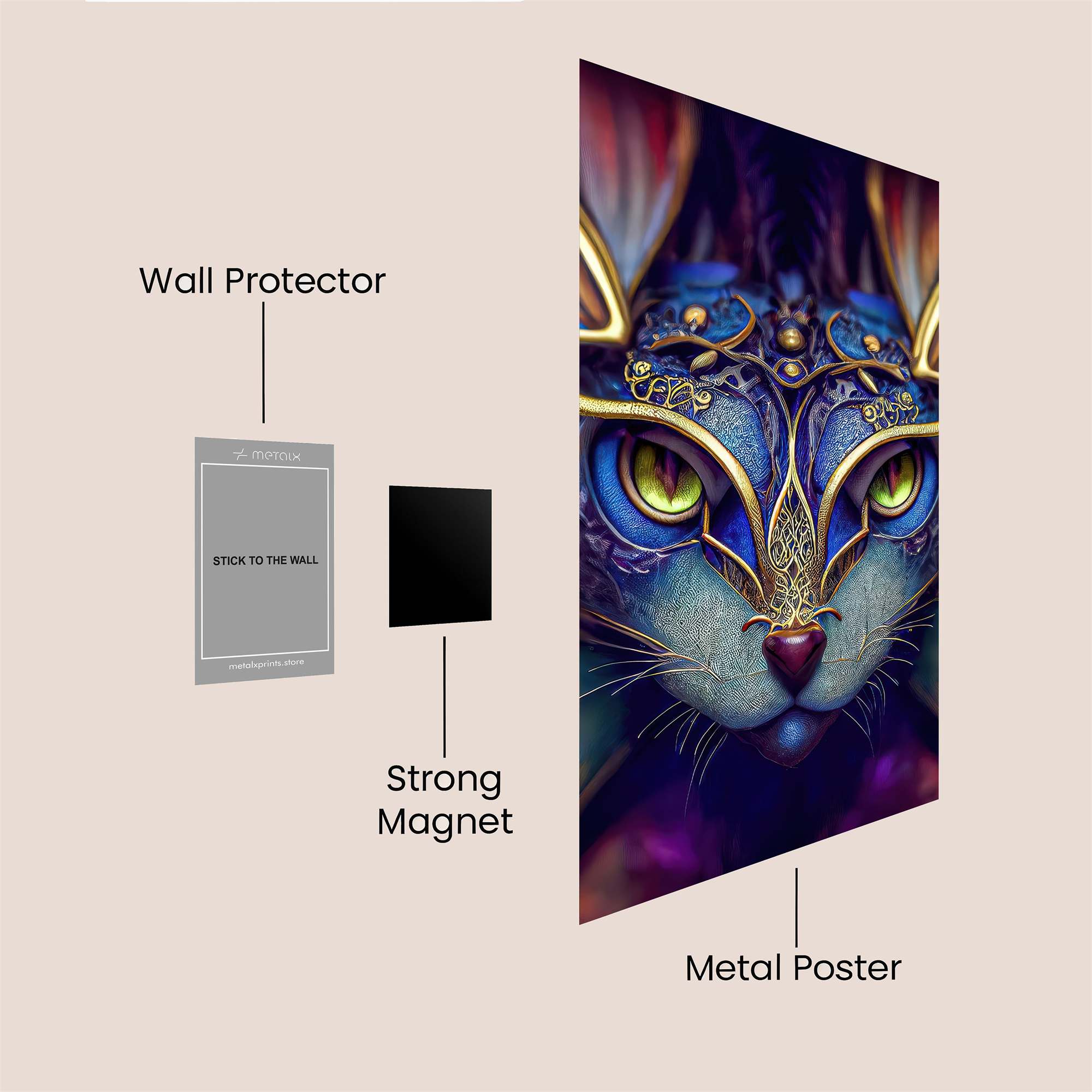 Mystic Cat Safe Wall Magnetic / M