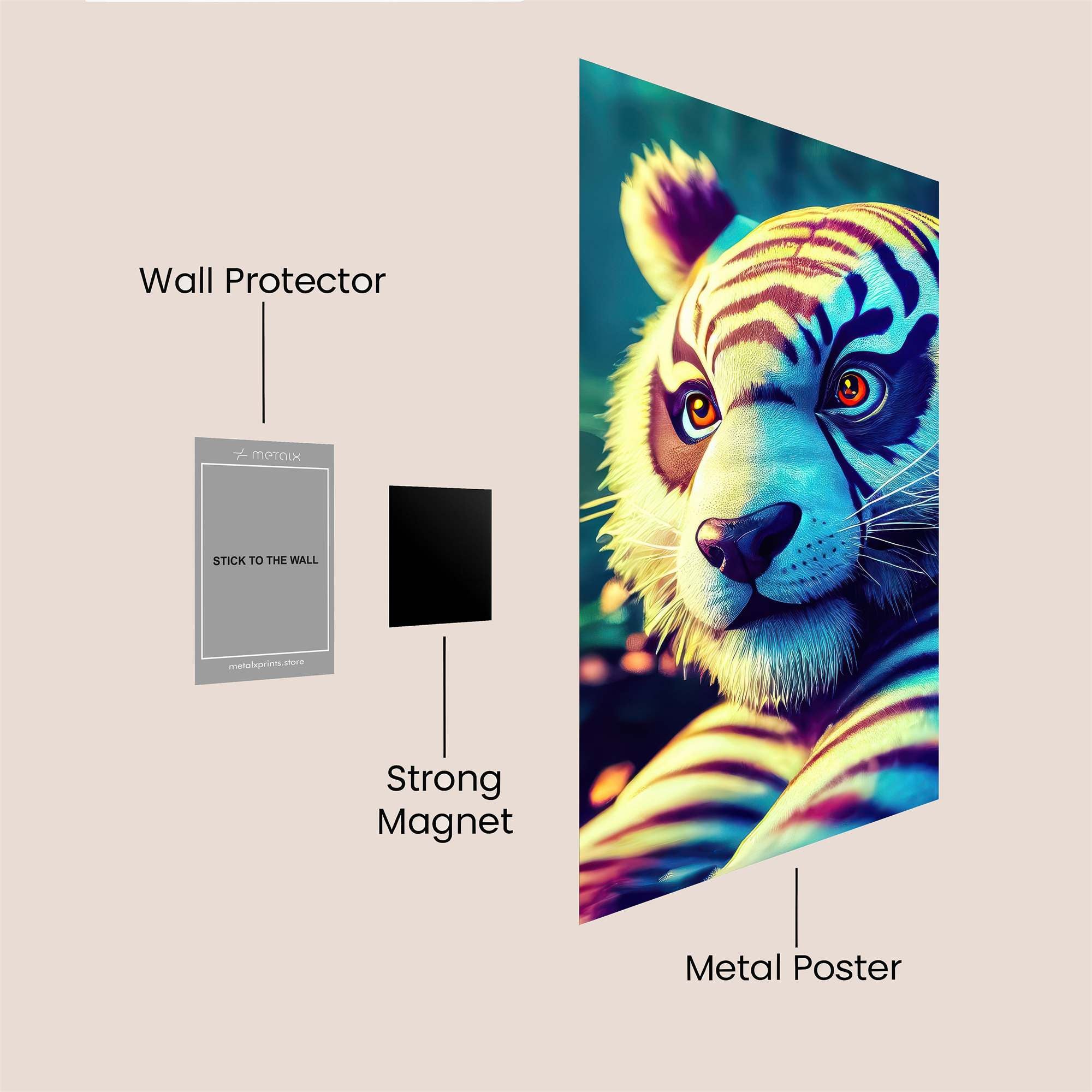 Tiger Tranquil Safe Wall Magnetic / M