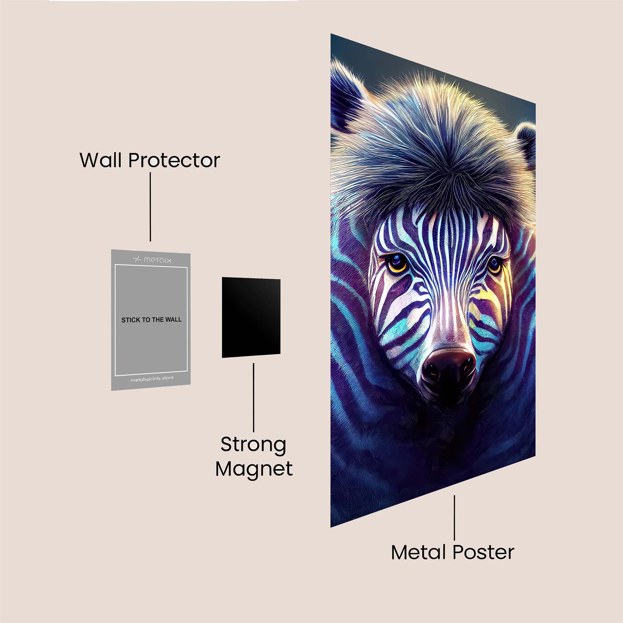 Zebra Enigma Safe Wall Magnetic / M