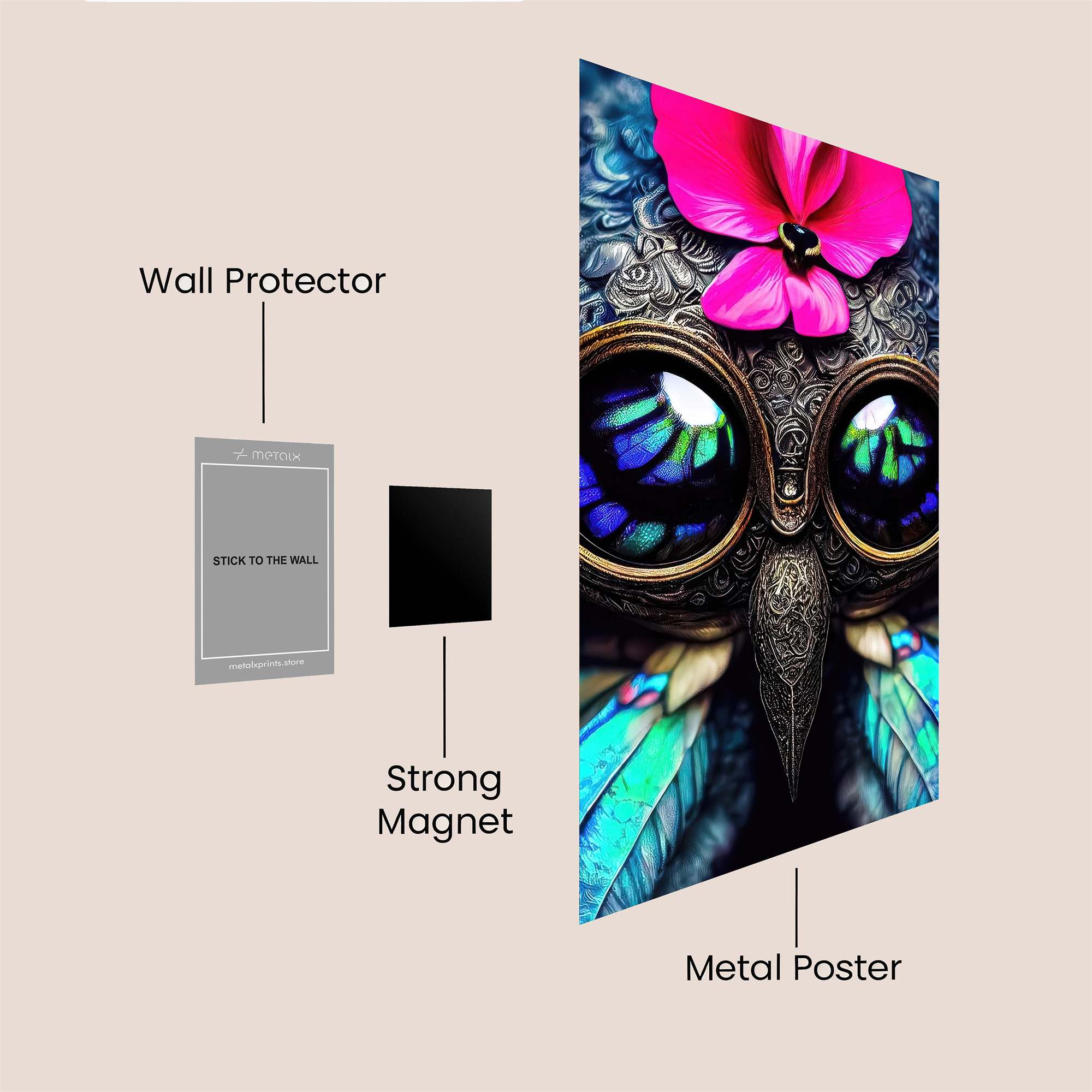 Owl Enigma Safe Wall Magnetic / M