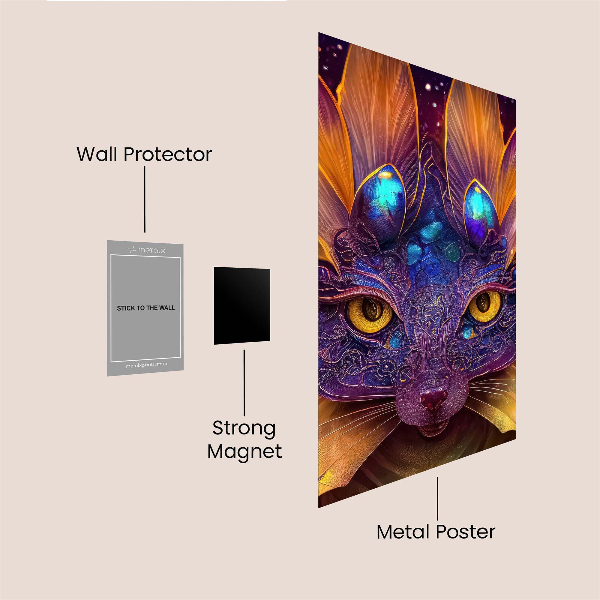 Cat Enchantment Safe Wall Magnetic / M